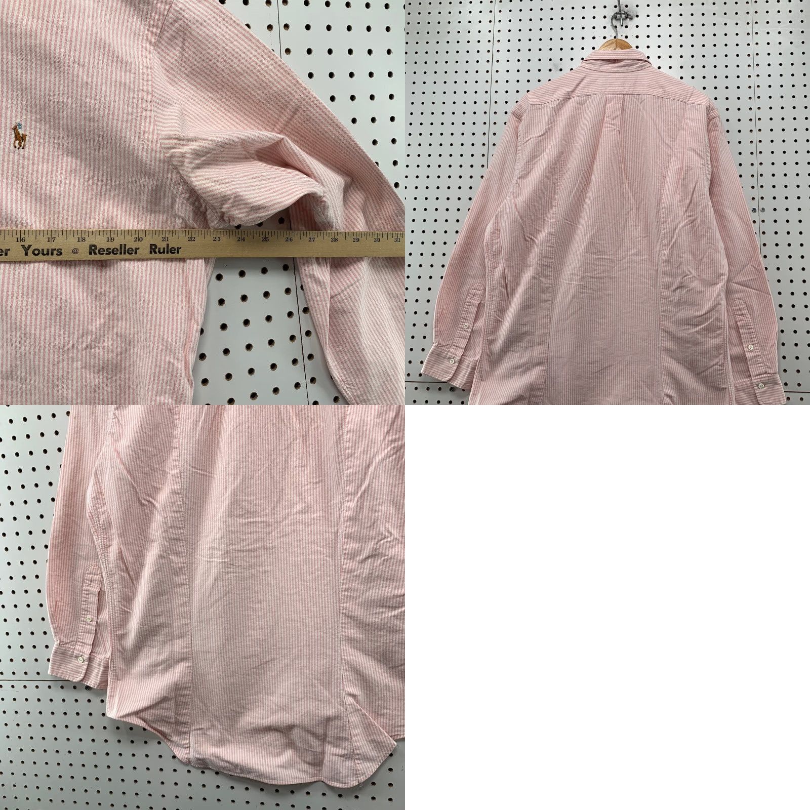 Ralph Lauren Ralph Lauren Button-Up Shirt Mens 2XL Pink Striped Button-Down Casual 17 34 Vintage? Actually Vintage is No in specs so skip Size US XXL / EU 58 / 5 - 9 Thumbnail