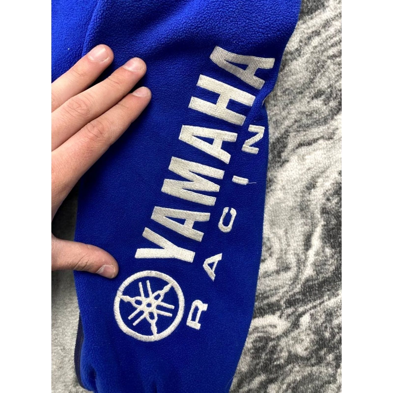 Yamaha VINTAGE Yamaha Racing Fleece Jacket Motorcycle Logo Men M Blue Jacket Size US M / EU 48-50 / 2 - 3 Thumbnail
