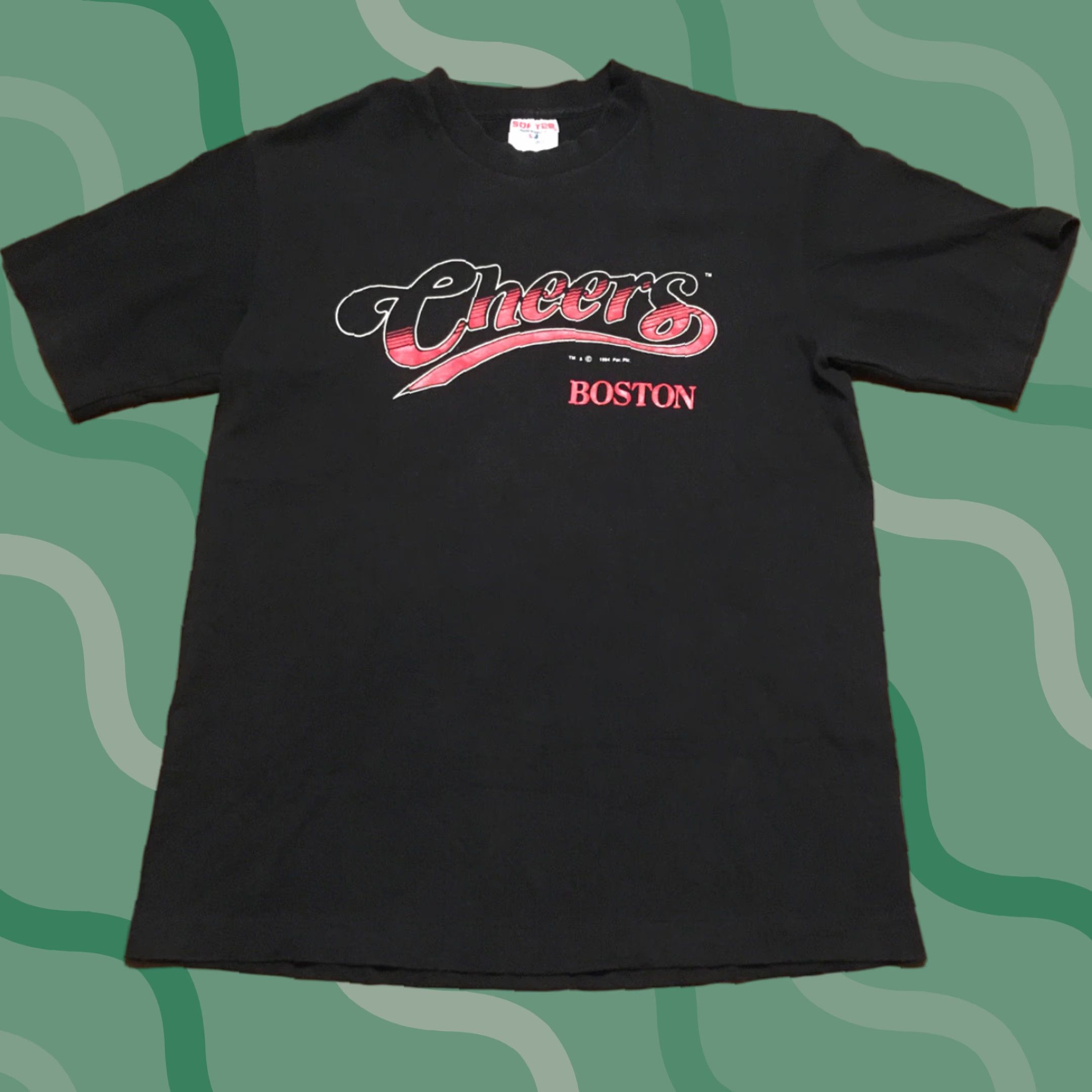 Vintage VINTAGE Sof Tee Cheers Boston T-Shirt Adult Medium Black Solid Short Sleeve Men's Size US M / EU 48-50 / 2 - 1 Thumbnail