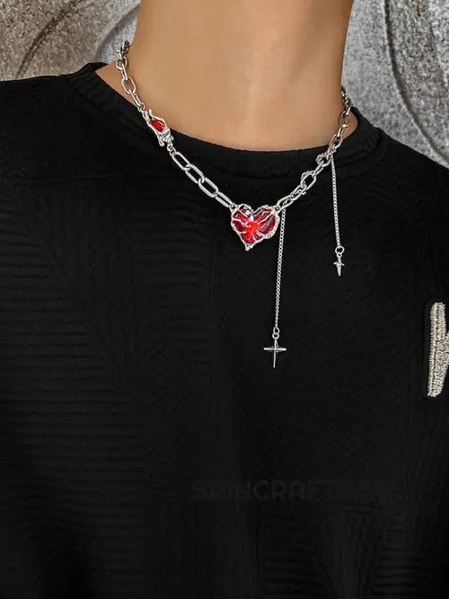 VIBE Red Hearth Necklace Size ONE SIZE - 2 Thumbnail