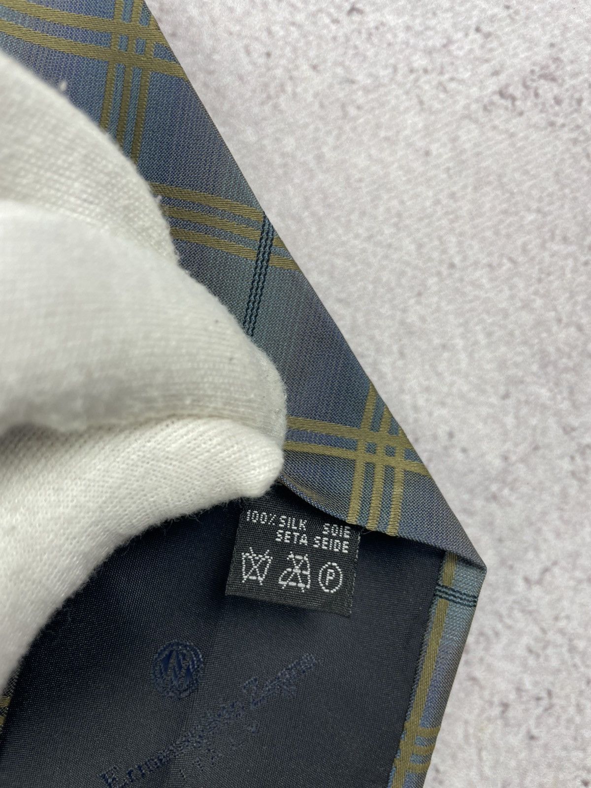 Ermenegildo Zegna × Vintage Emenegildo Zegna Mens Tie 100% Silk Size ONE SIZE - 6 Thumbnail