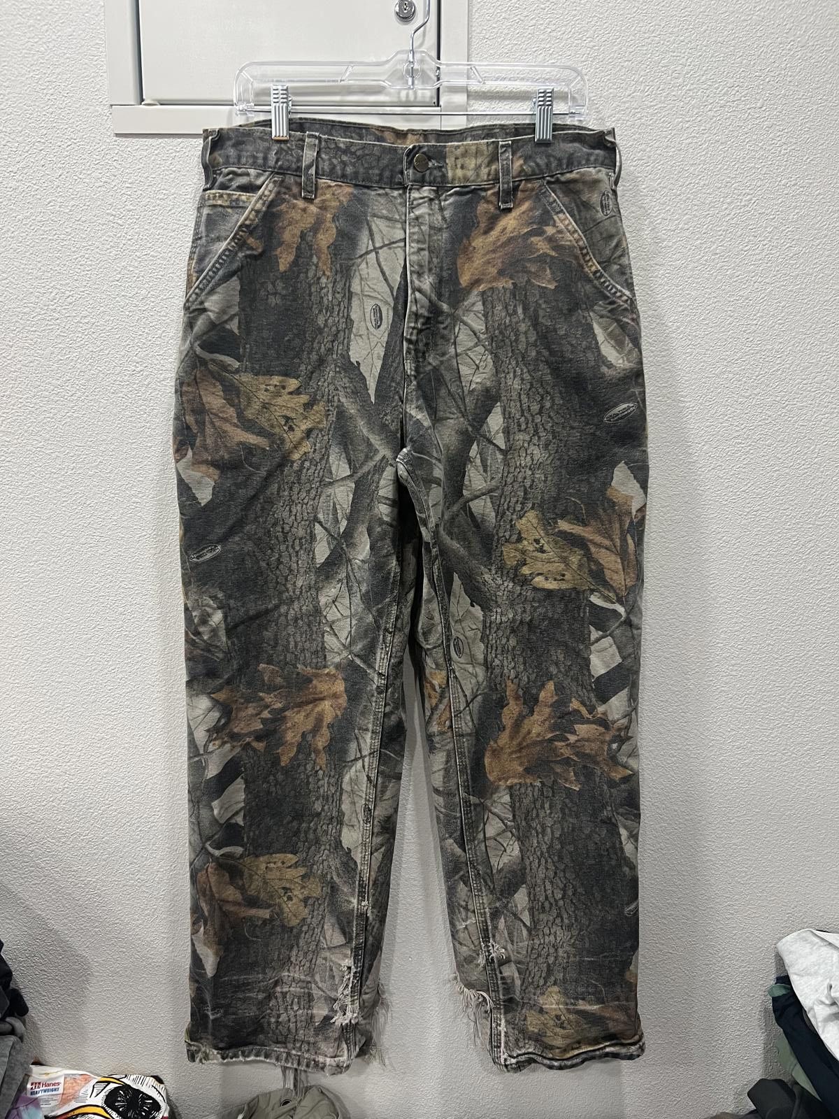 Carhartt 00s Mossy Oak Leather Patch Carhartt Dungree Fit 34 Size US 34 / EU 50 - 2 Thumbnail