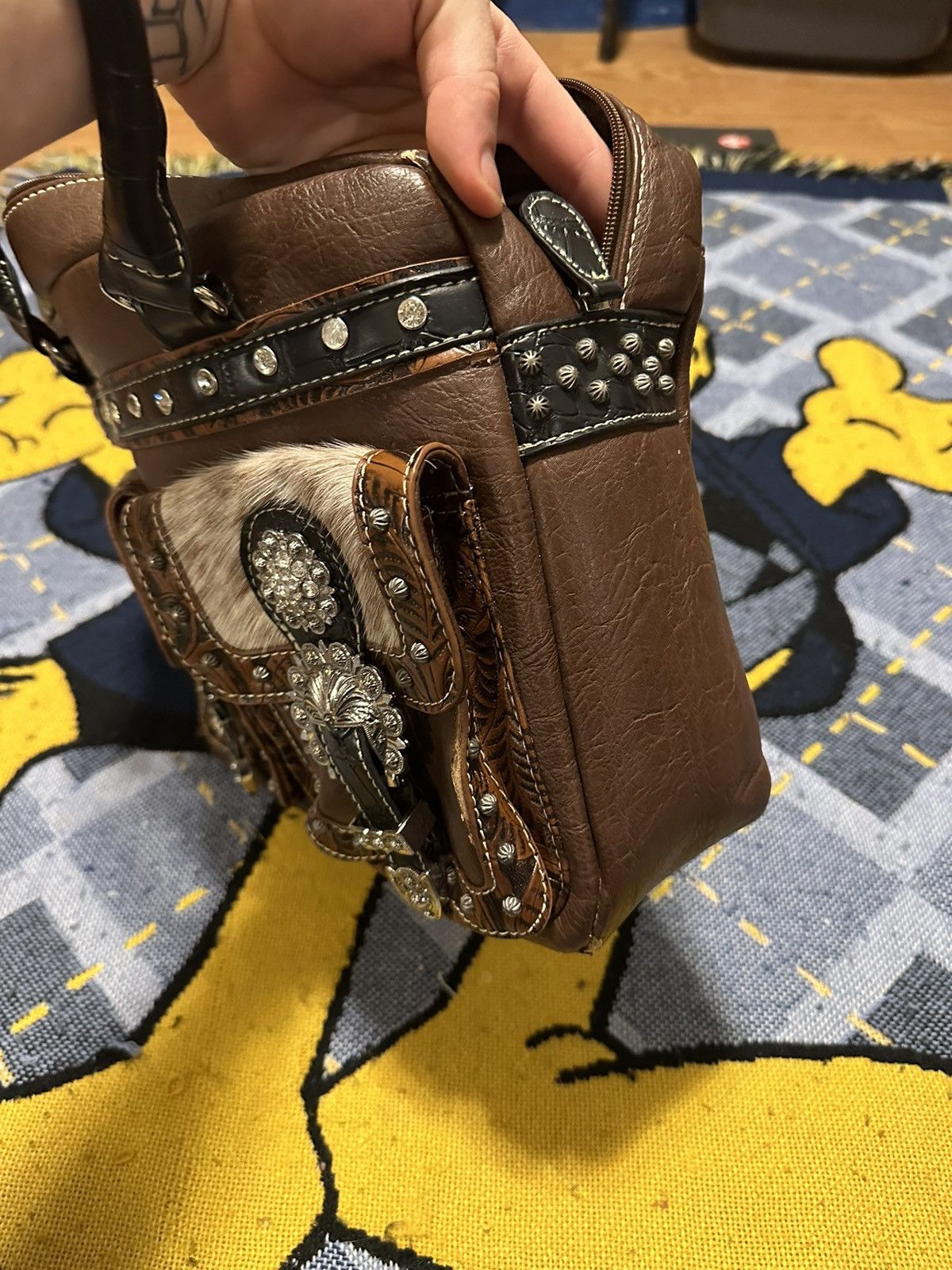 Vintage Vintage Genuine Leather Western Bling Purse Size ONE SIZE - 6 Thumbnail