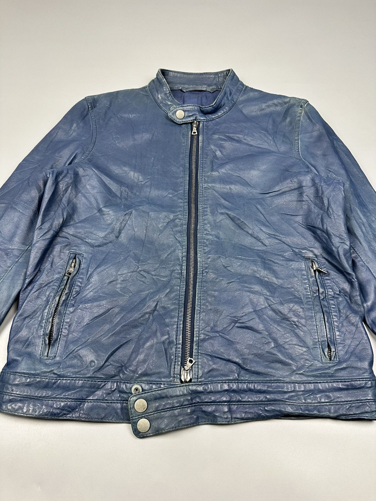 Japanese Brand Vintage Rider Leather Jacket Riri M6 Zipper Size US M / EU 48-50 / 2 - 5 Thumbnail