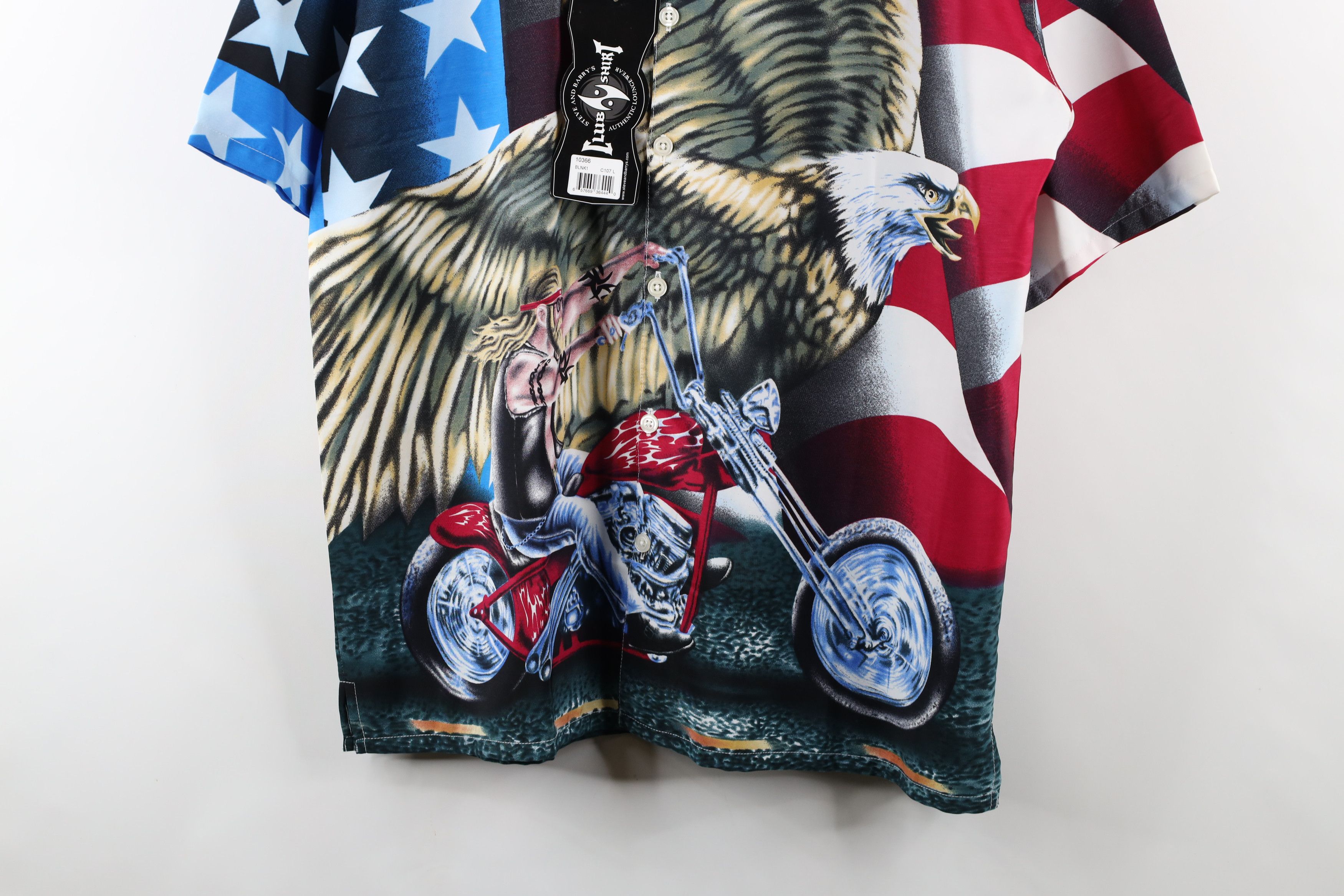 Vintage NOS Vintage 90s Streetwear Flag All Over Print Button Shirt Size US L / EU 52-54 / 3 - 3 Thumbnail