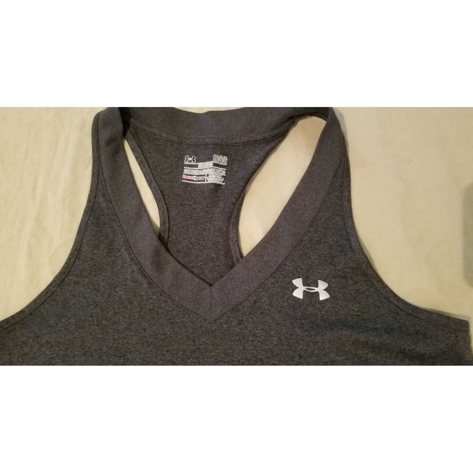 Under Armour Womens Under Armour Tank Shirt Large Gray Athletic Shirt Workout Size L / US 10 / IT 46 - 4 Thumbnail