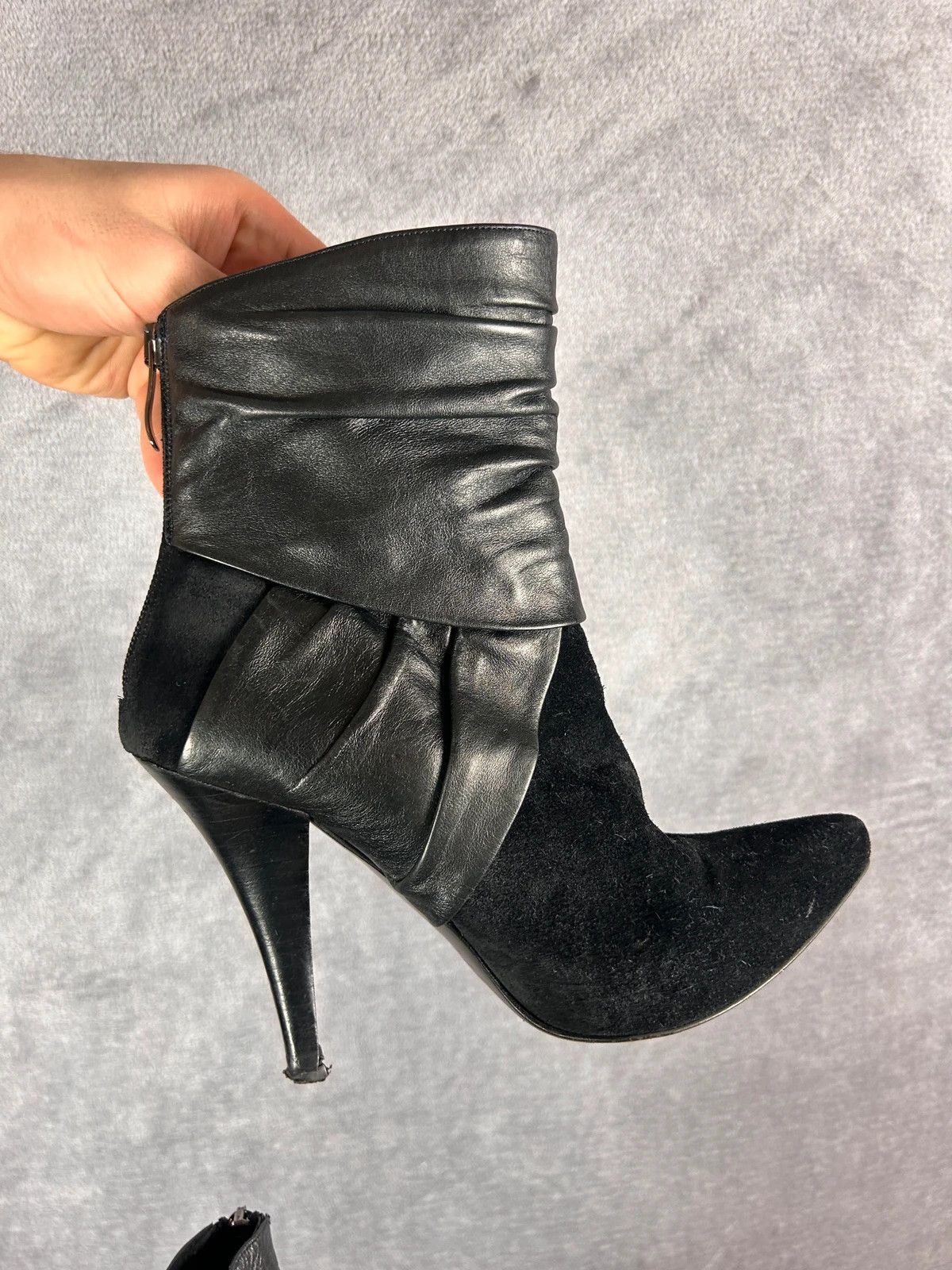 Faith Connexion Faith solo by el dantee heels boots black suede leather Size US 7 / IT 37 - 9 Thumbnail