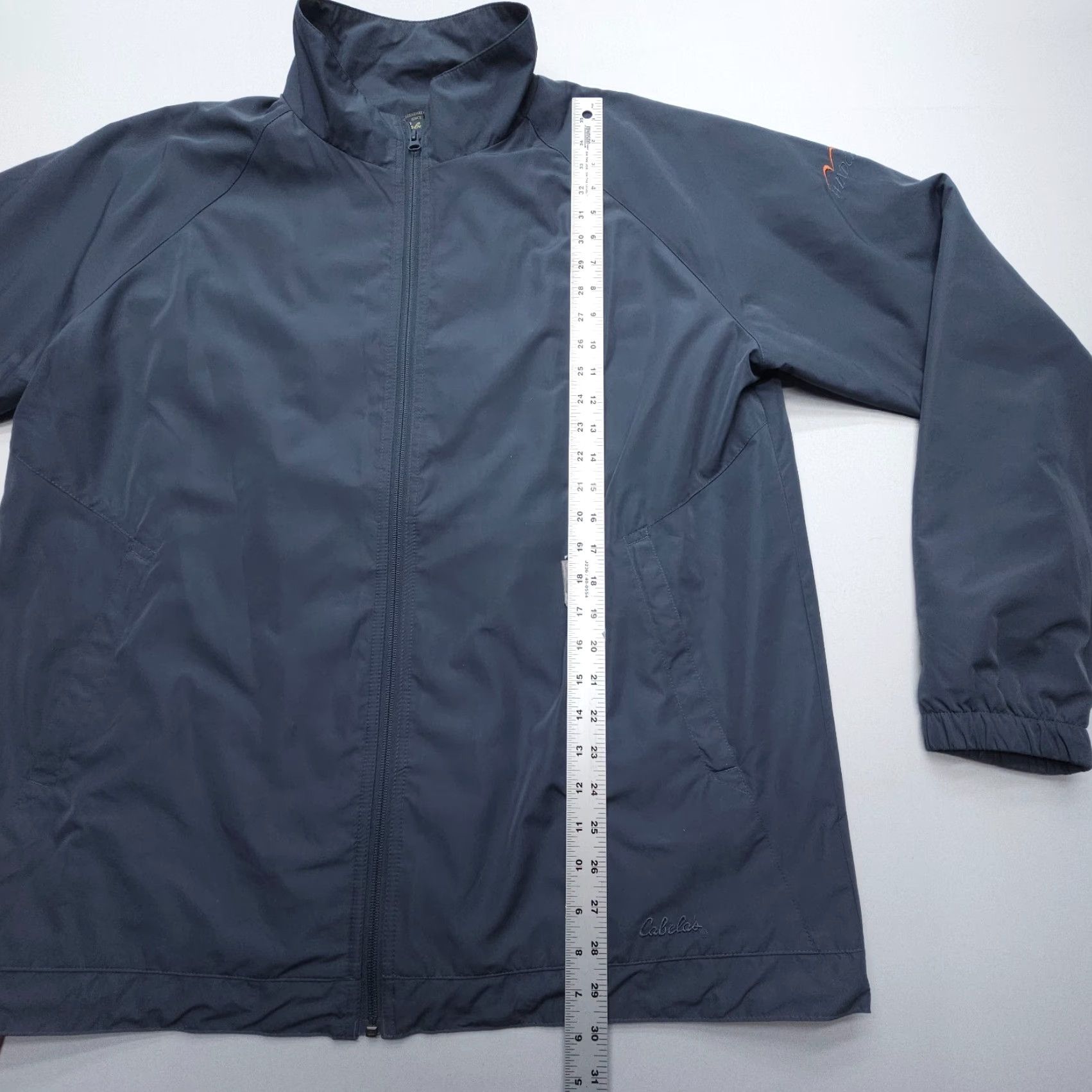 Vintage Cabela's Windbreaker Jacket Mens LT Large Tall Full Zip Relaxed Golf Windcrest Gray Solid Logo Active Outdoor Sports Jacket Size US L / EU 52-54 / 3 - 7 Thumbnail