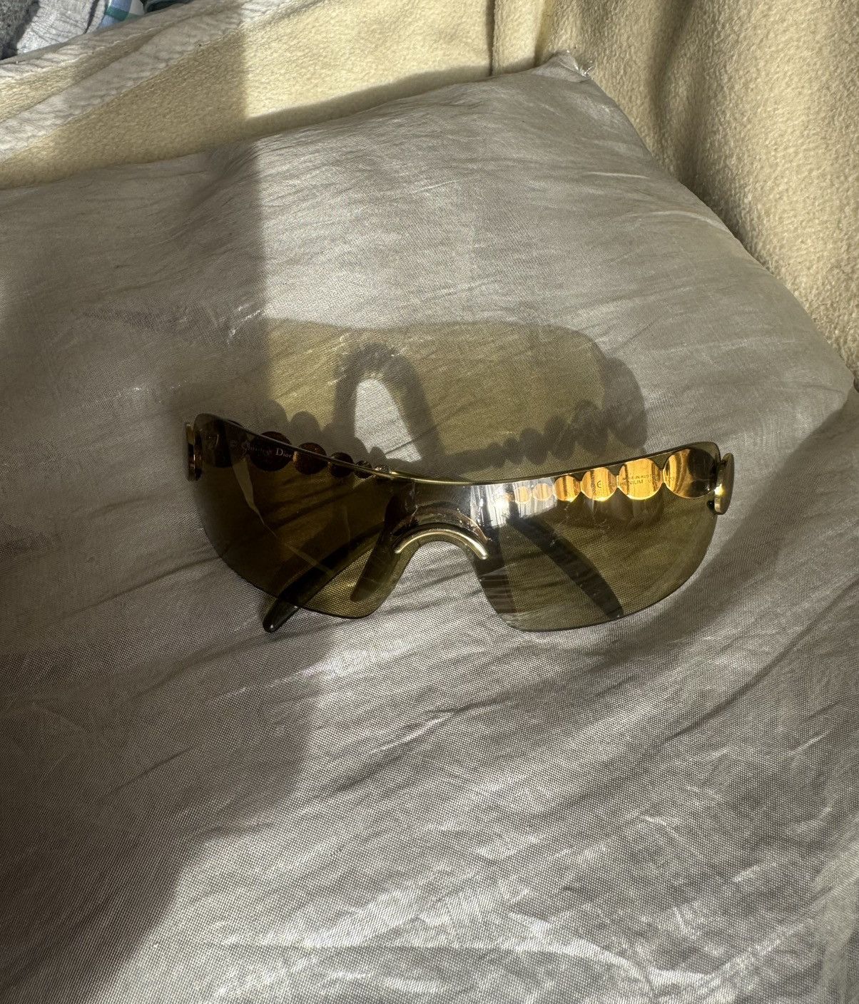 Dior Dior green y2k shield sunglasses Size ONE SIZE - 2 Thumbnail