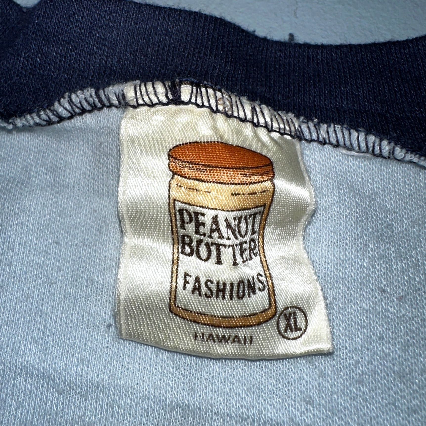 Peanuts Peanut Butter Fashions T-Shirt XL Navy Blue I Love The Bumps Vintage 1970s 80s 90s Men Shirt, Short Sleeve, Crew Neck, Graphic Print, Logo Size US XL / EU 56 / 4 - 4 Thumbnail