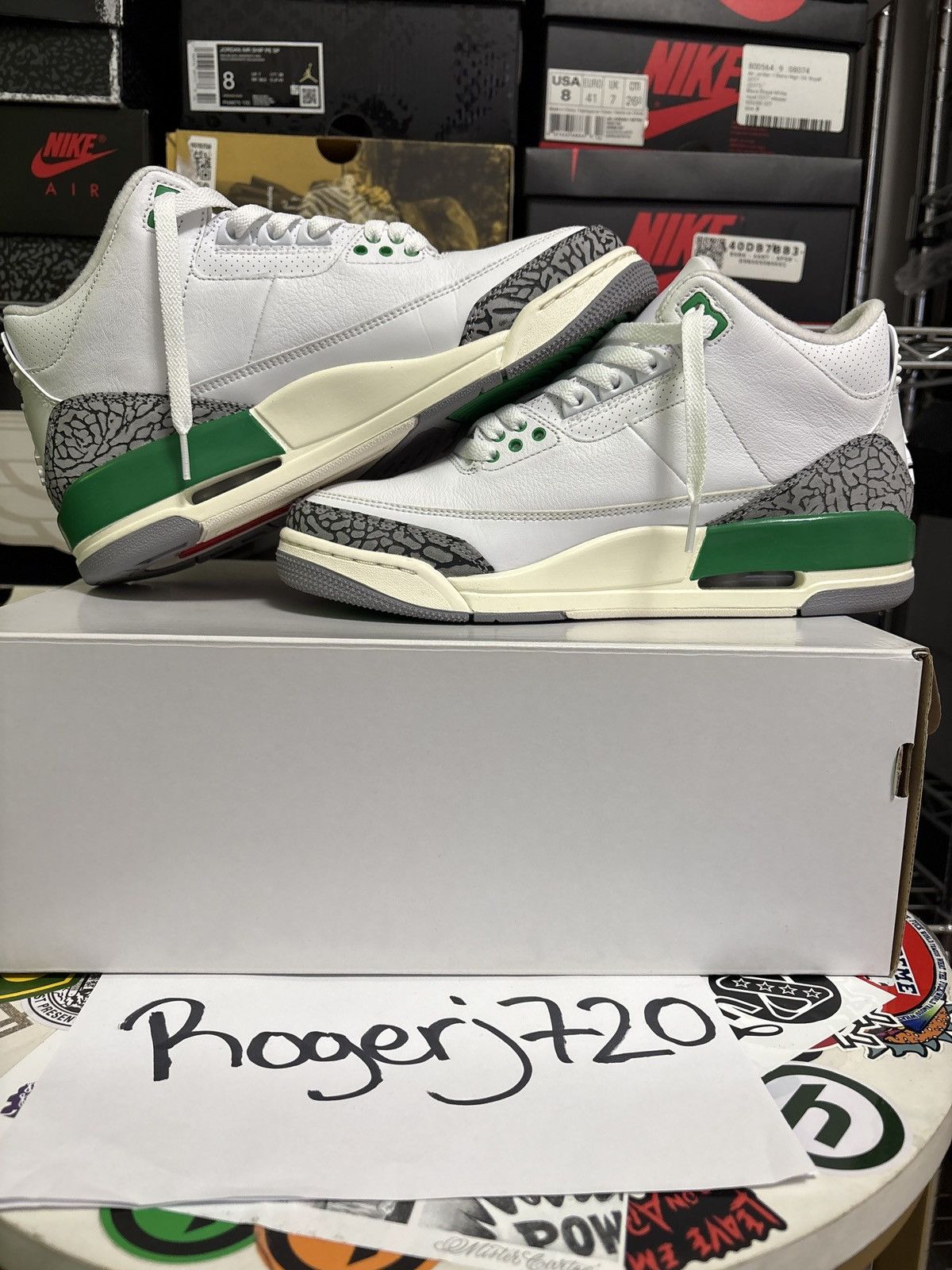 Jordan Brand Lucky Green Jordan 3s ( Men size 8 ) Size US 8 / EU 41 - 6 Thumbnail