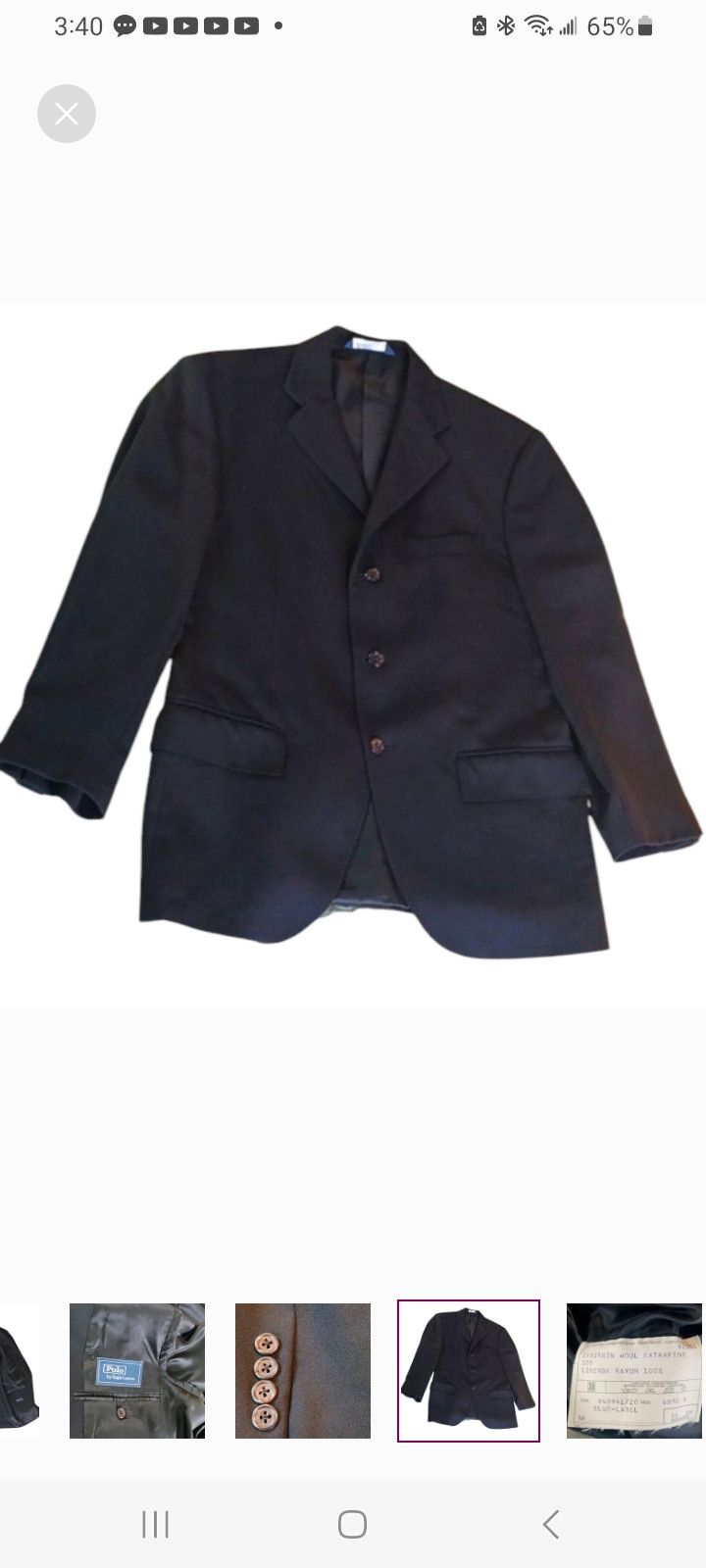 Polo Ralph Lauren Polo Ralph Lauren Blue Label Sports Jacket Size 38L - 8 Thumbnail