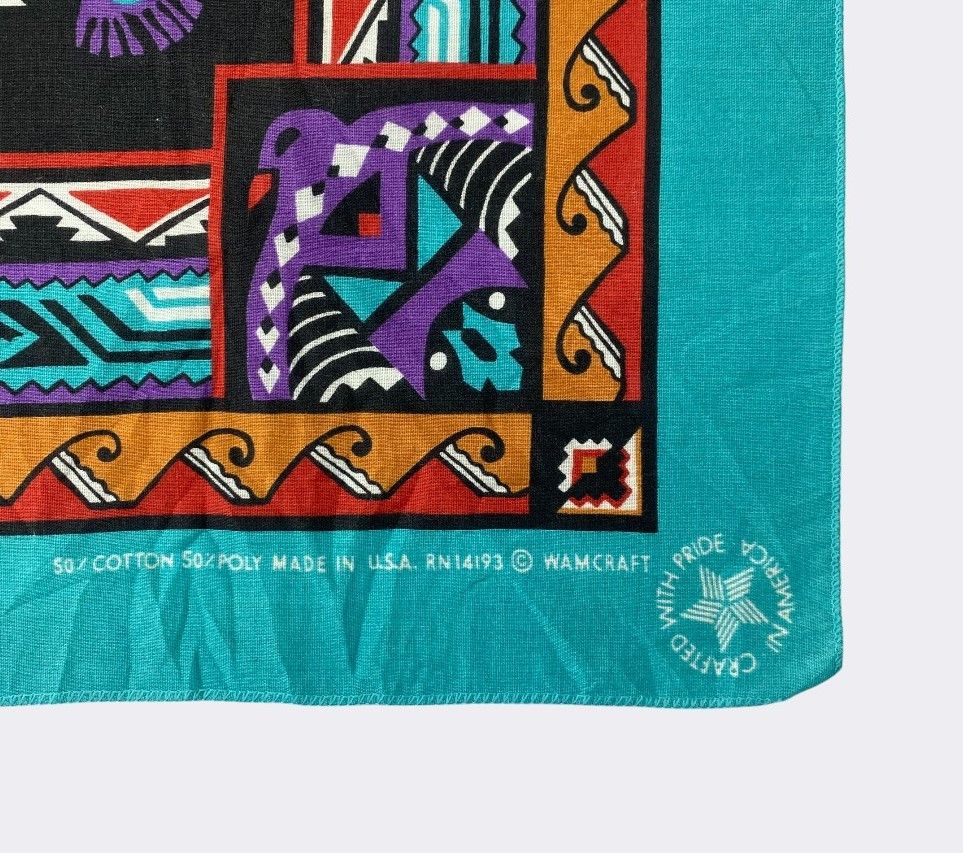 Other Vintage Handkerchief Neckerchief Bandana H005R Size ONE SIZE - 3 Thumbnail