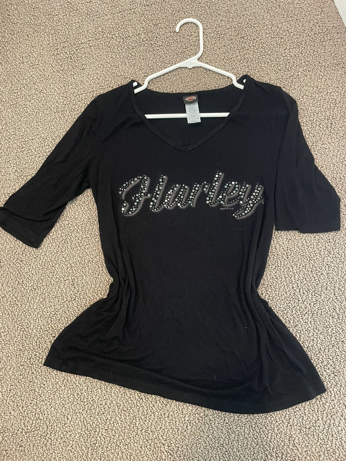 Harley Davidson Harley Davidson Rhine Stone shirt Size M / US 6-8 / IT 42-44 - 1 Thumbnail