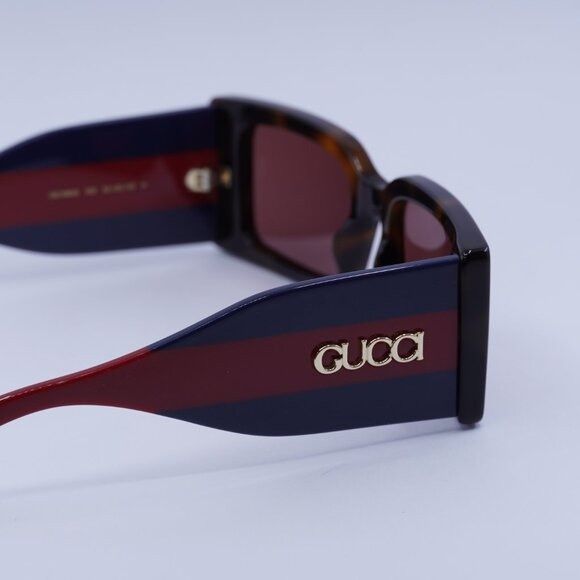Gucci 🕶️ New Gucci GG1860S 002 Sunglasses - Havana/Blue/Red Frame Size ONE SIZE - 7 Thumbnail