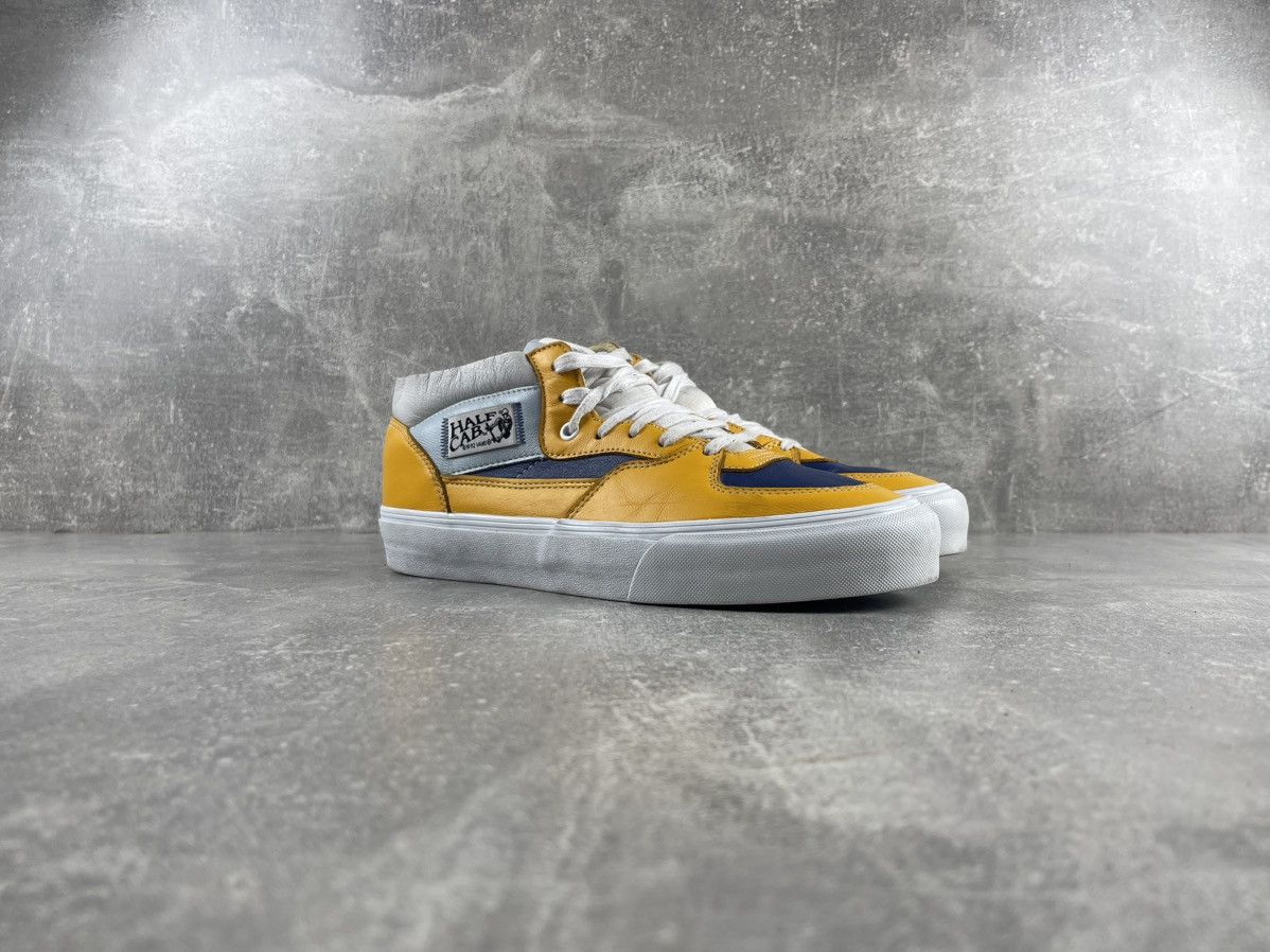 Vans Vans Half Cub Vault Leather Sneaker Shoes Blue/Yellow Size US 10 / EU 43 - 2 Thumbnail