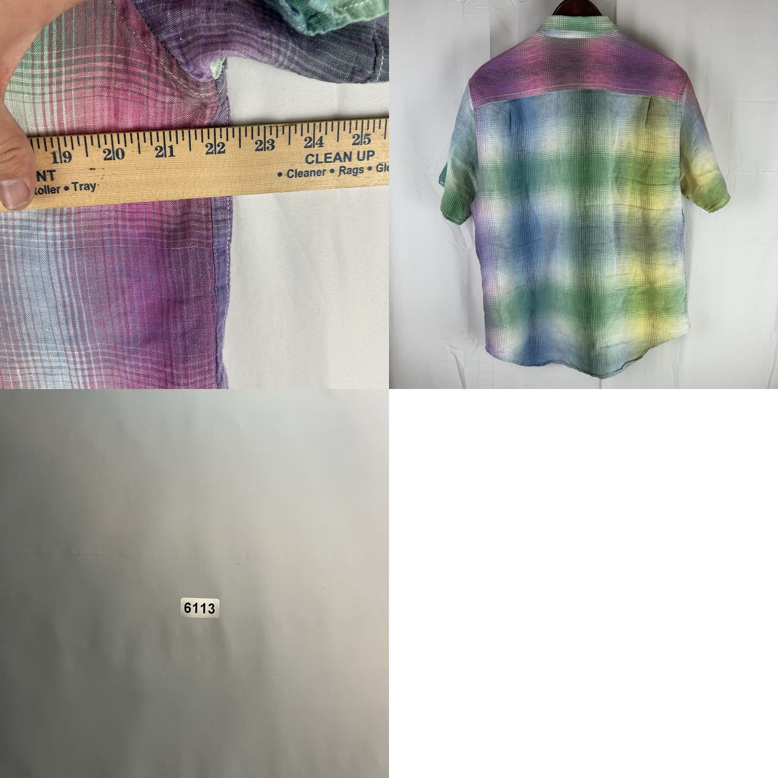 Tommy Bahama Tommy Bahama Shirt Mens 100% Linen Button Up Medium Multicolor Check Short Sleeve Casual Shirt Button-Up Fans Mens Regular XS? Size US M / EU 48-50 / 2 - 8 Thumbnail