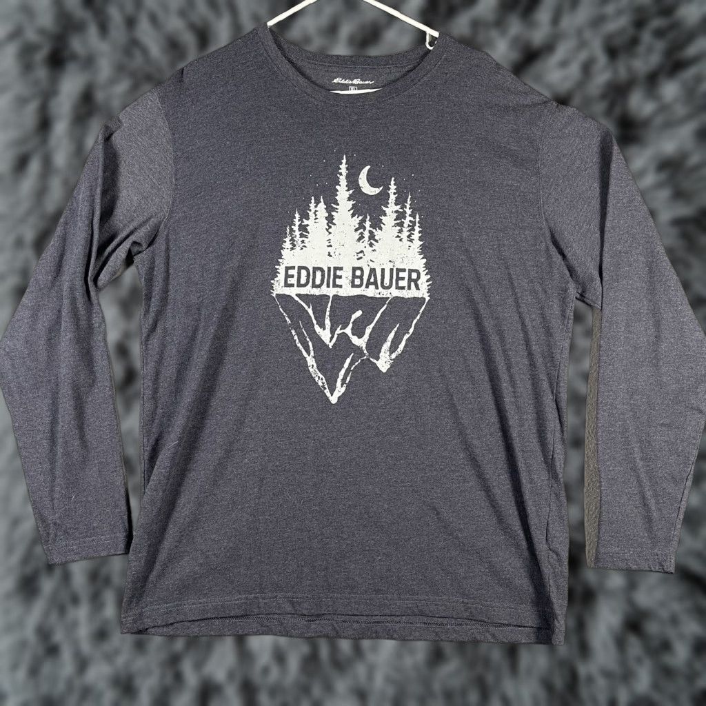 Eddie Bauer Eddie Bauer Shirt Mens XL Gray Long Sleeve Crewneck Graphic Outdoors Hiking Tee Size US XL / EU 56 / 4 - 1 Thumbnail