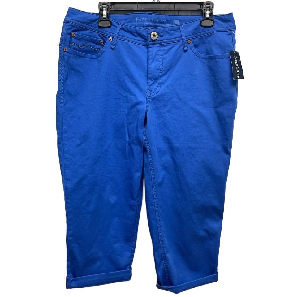Faded Glory New Faded Glory Size 14 Cotton Blend Cropped Skimmer Pants Size 36" / US 14 / IT 50 - 1 Thumbnail