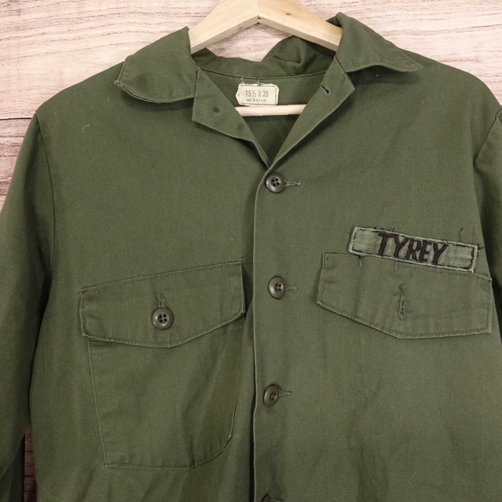 Vintage Vintage Green Cotton Button-Up Shirt Men’s 15.5 Regular Fit Casual Summer 2020s Size US M / EU 48-50 / 2 - 2 Thumbnail