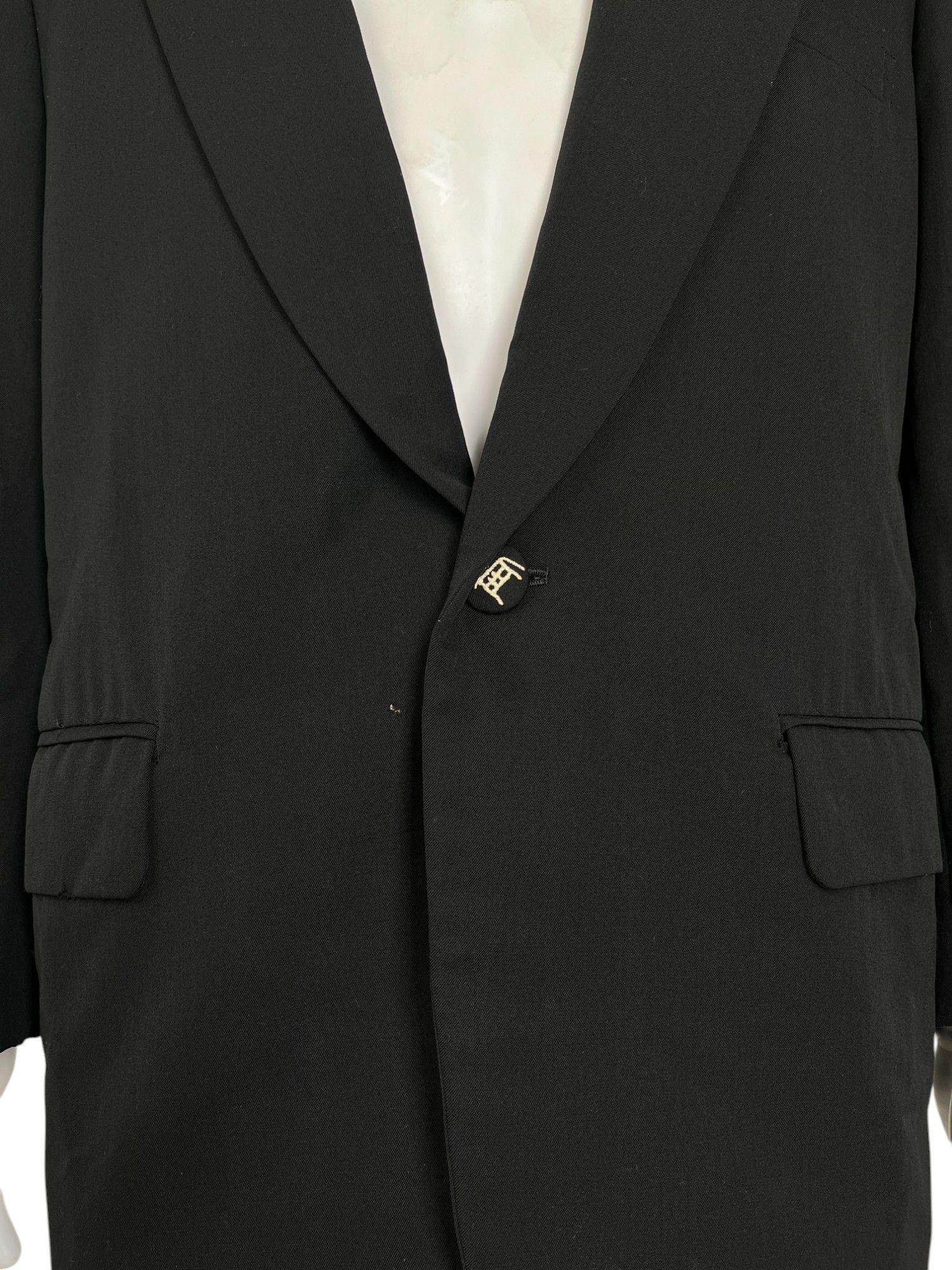 Comme des Garcons Homme AD 1991 Black Wool Deer Blazer Size 48R - 7 Thumbnail