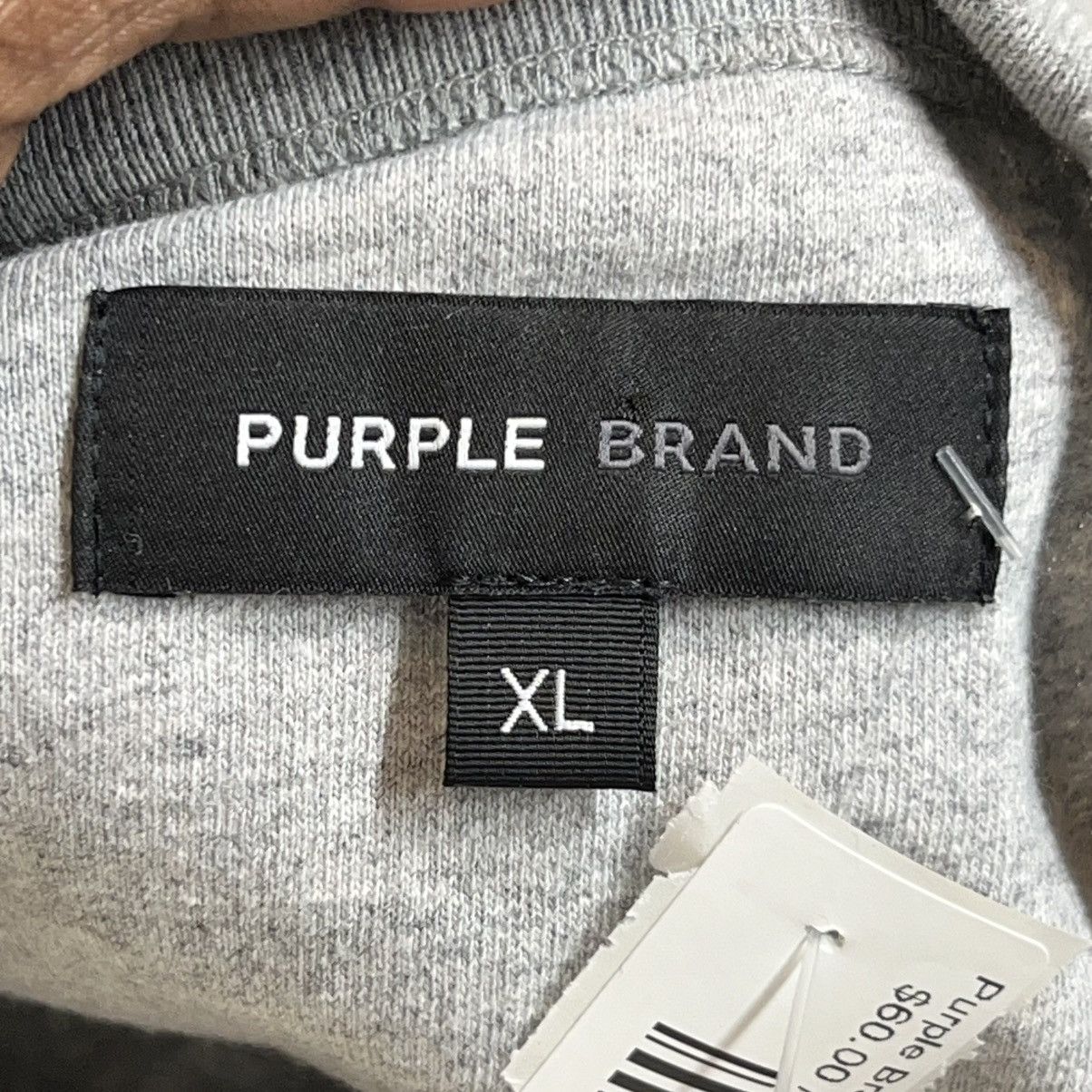 Purple Brand Purple Brand Distressed Logo Long sleeve Grey Size US XL / EU 56 / 4 - 11 Thumbnail