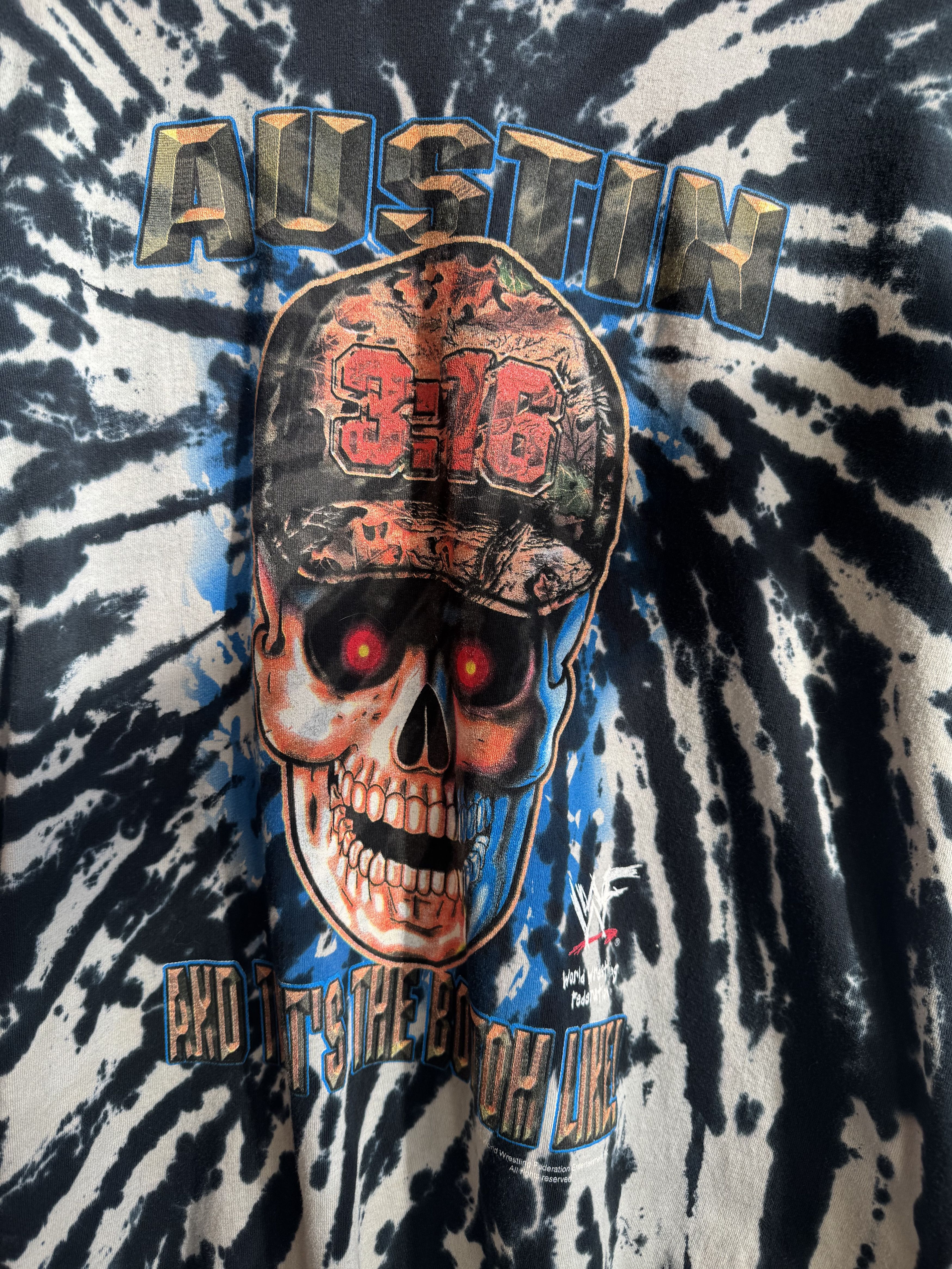 Vintage 1999 Stone Cold WWF Tie Dye Tshirt Size L Size US L / EU 52-54 / 3 - 4 Thumbnail