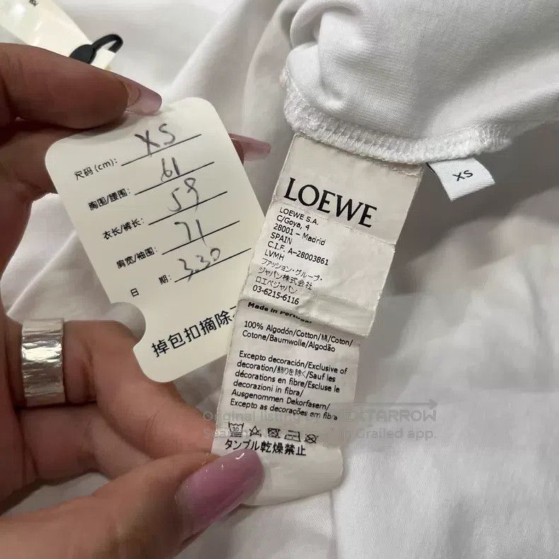 Loewe Loewe White Short-sleeve with Small Logo Size XS / US 0-2 / IT 36-38 - 4 Thumbnail