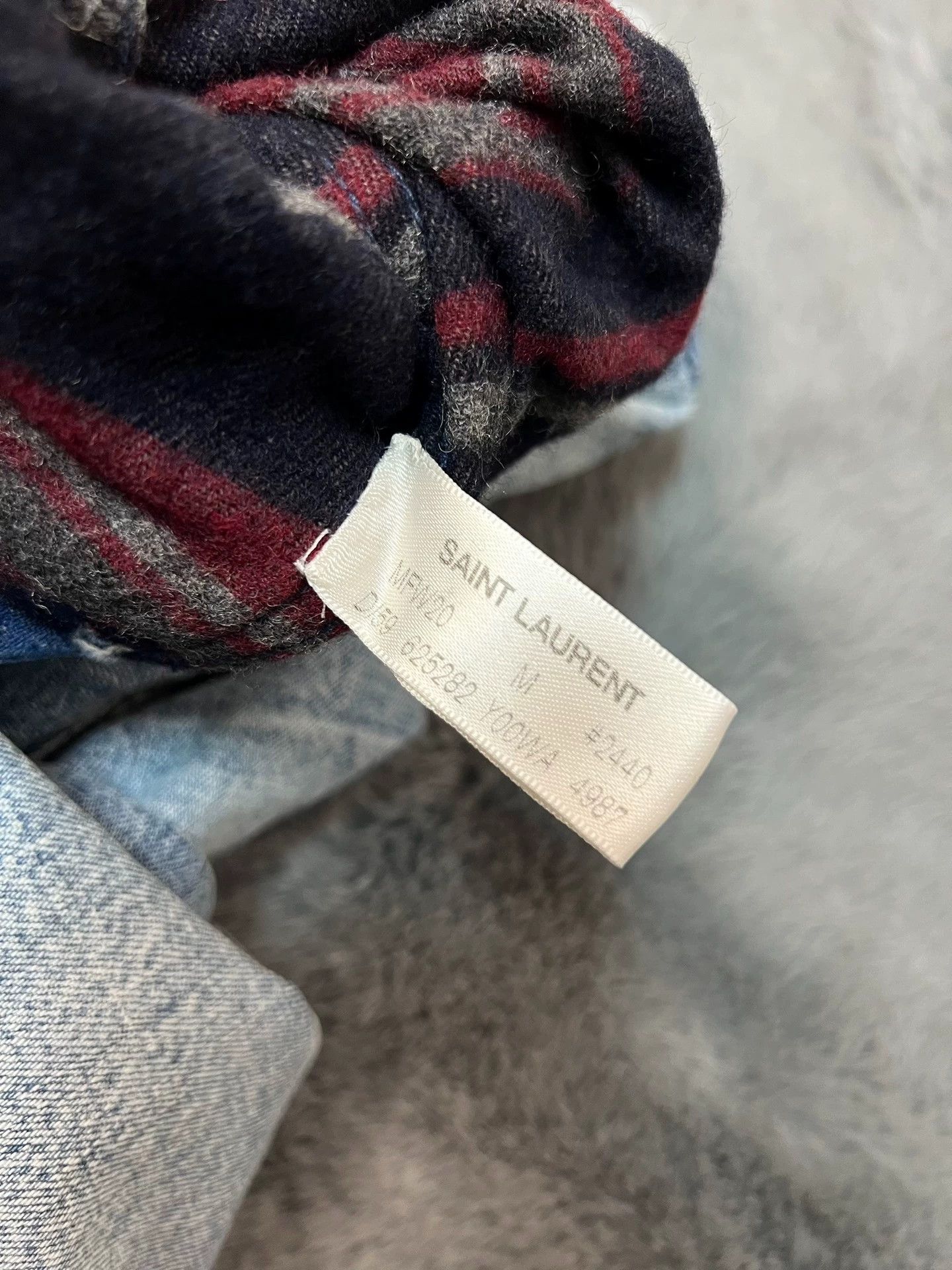 Saint Laurent Paris Authentic Saint Laurent SLP raw-edged blue denim jacket Size US M / EU 48-50 / 2 - 5 Thumbnail