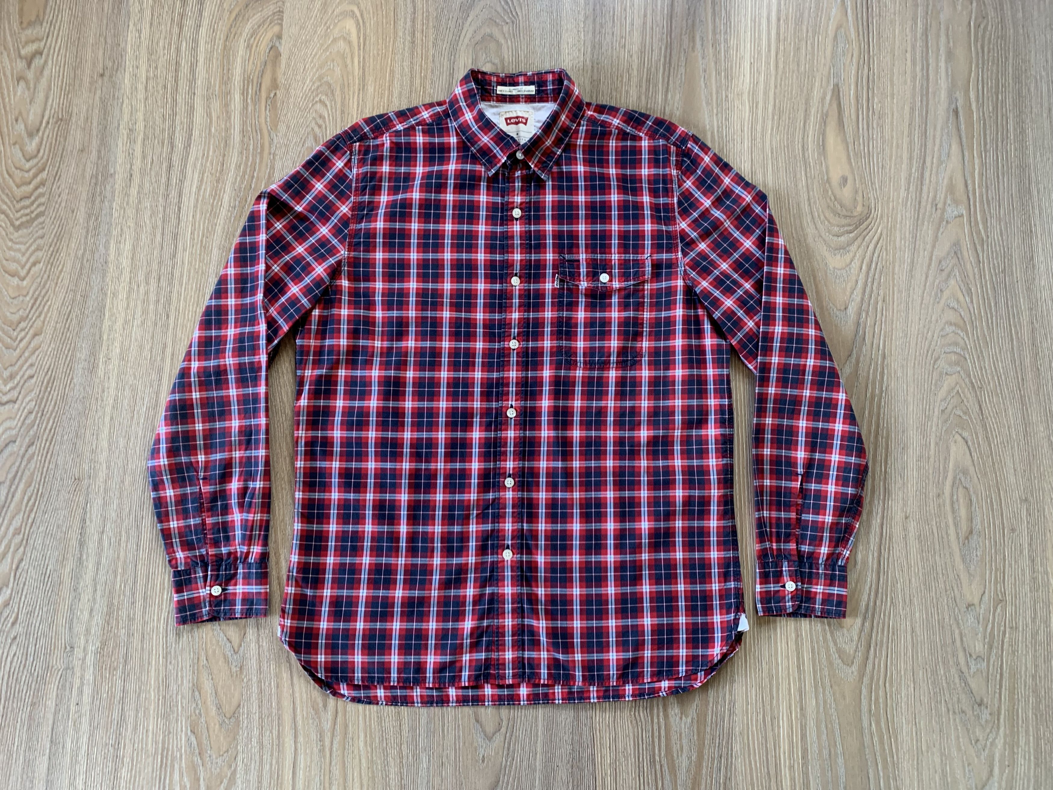 Levi's Levi's Standard Fit Long Sleeve Plaid Shirt Size US M / EU 48-50 / 2 - 2 Thumbnail