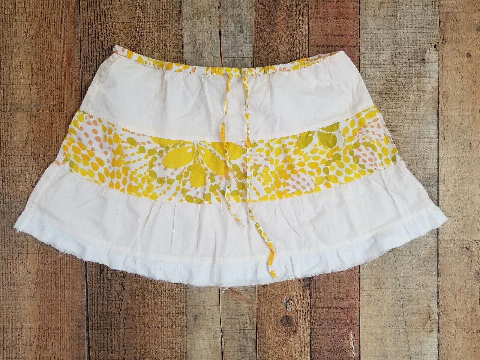 J.Crew J.crew Skirt Size Extra Small Cotton Drawstring Waist Yellow Size 26" / US 2 / IT 38 - 1 Thumbnail