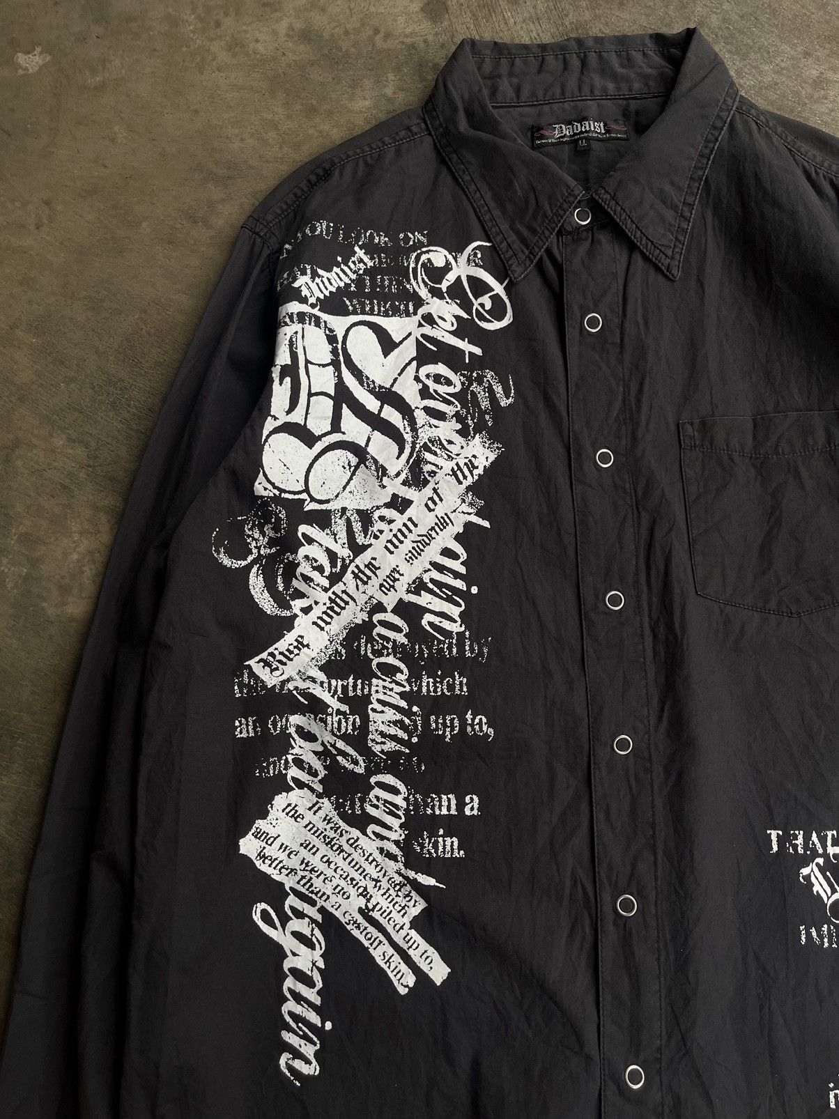 If Six Was Nine JAPANESE DADAIST POEM GOTHIC SEDITIONARIES PUNK STYLE SHIRTS Size US M / EU 48-50 / 2 - 3 Thumbnail