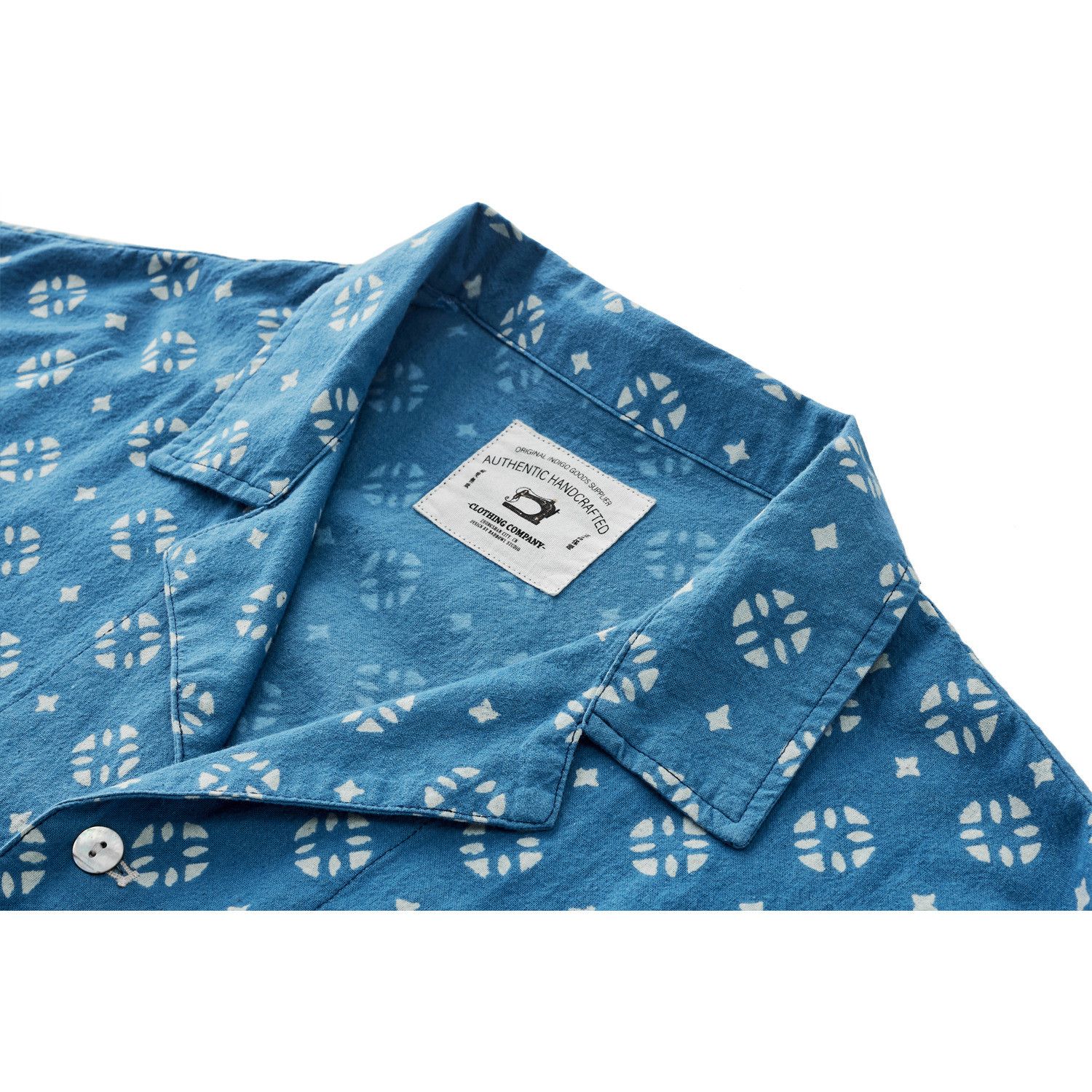 Japanese Brand × Vintage Vintage Indigo Print Shirt Casual Size US L / EU 52-54 / 3 - 4 Thumbnail