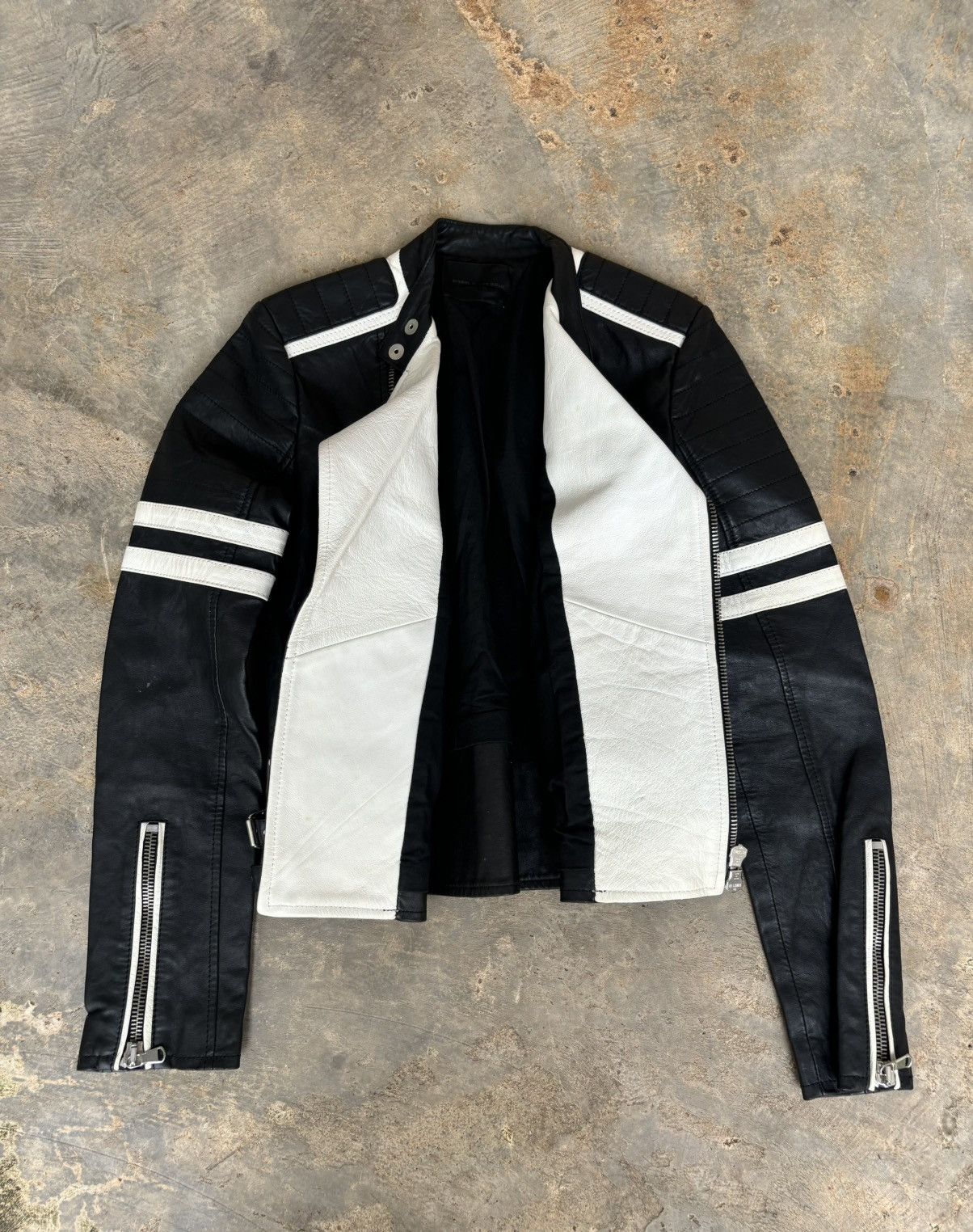 Diesel Black Gold Diesel Black Gold Multi Zipper Leather Jacket Size XS / US 0-2 / IT 36-38 - 4 Thumbnail