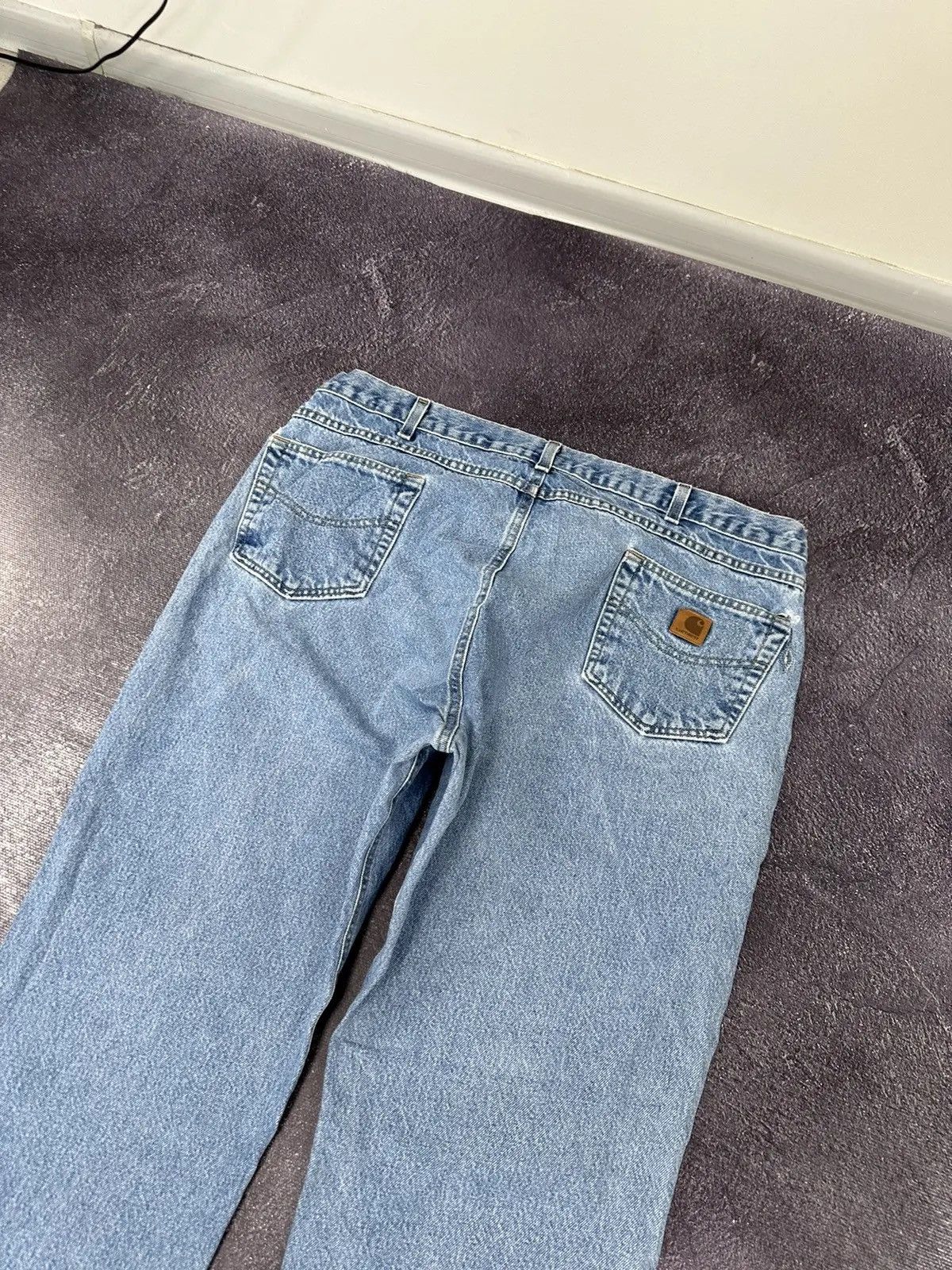 Carhartt × Vintage Vintage Carhartt Traditional Fit Light Blue USA Denim Jeans Size US 42 / EU 58 - 5 Thumbnail