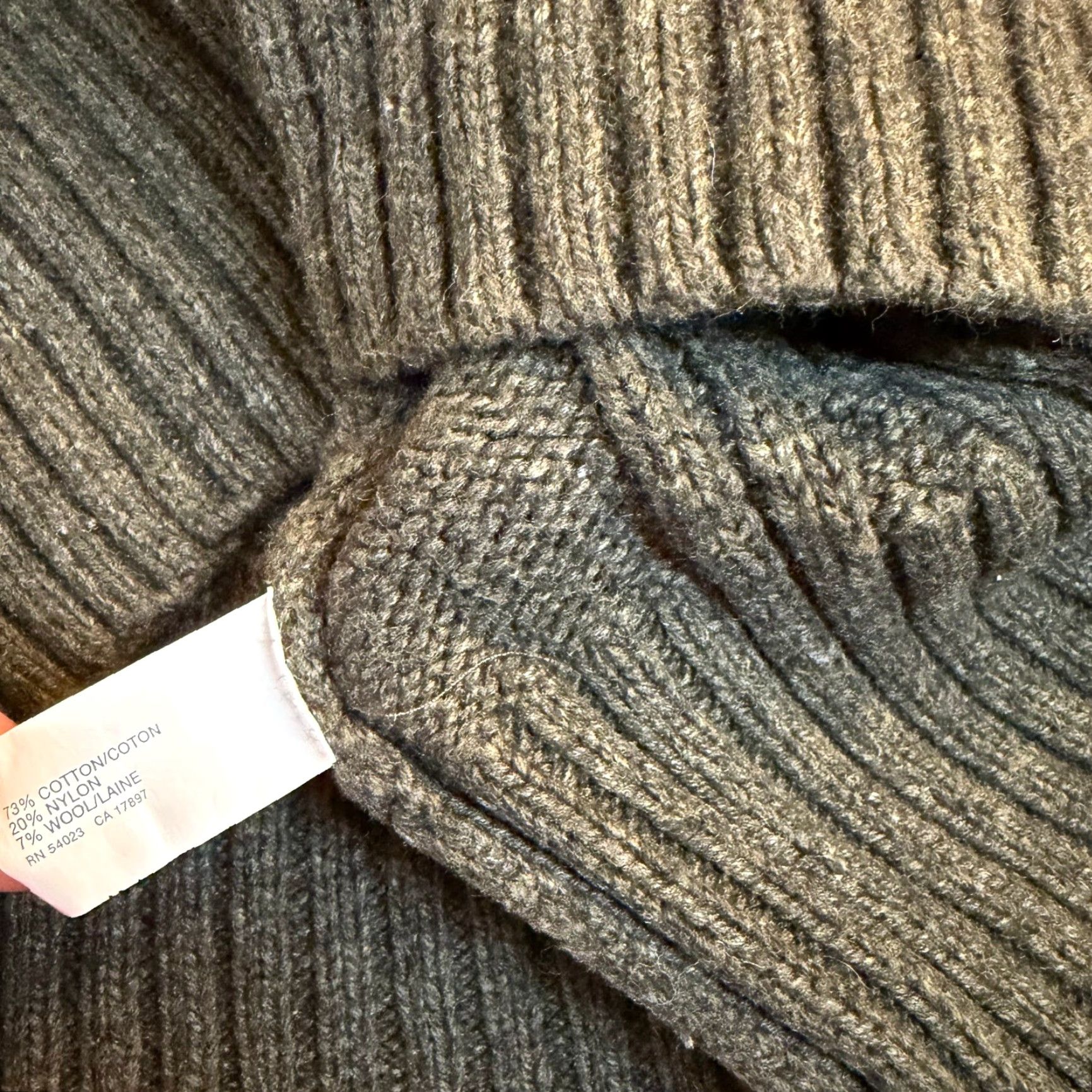 Gap GAP Cable Knit Sweater Olive Green Scoop Neck Long Sleeve Women Small Size S / US 4 / IT 40 - 4 Thumbnail