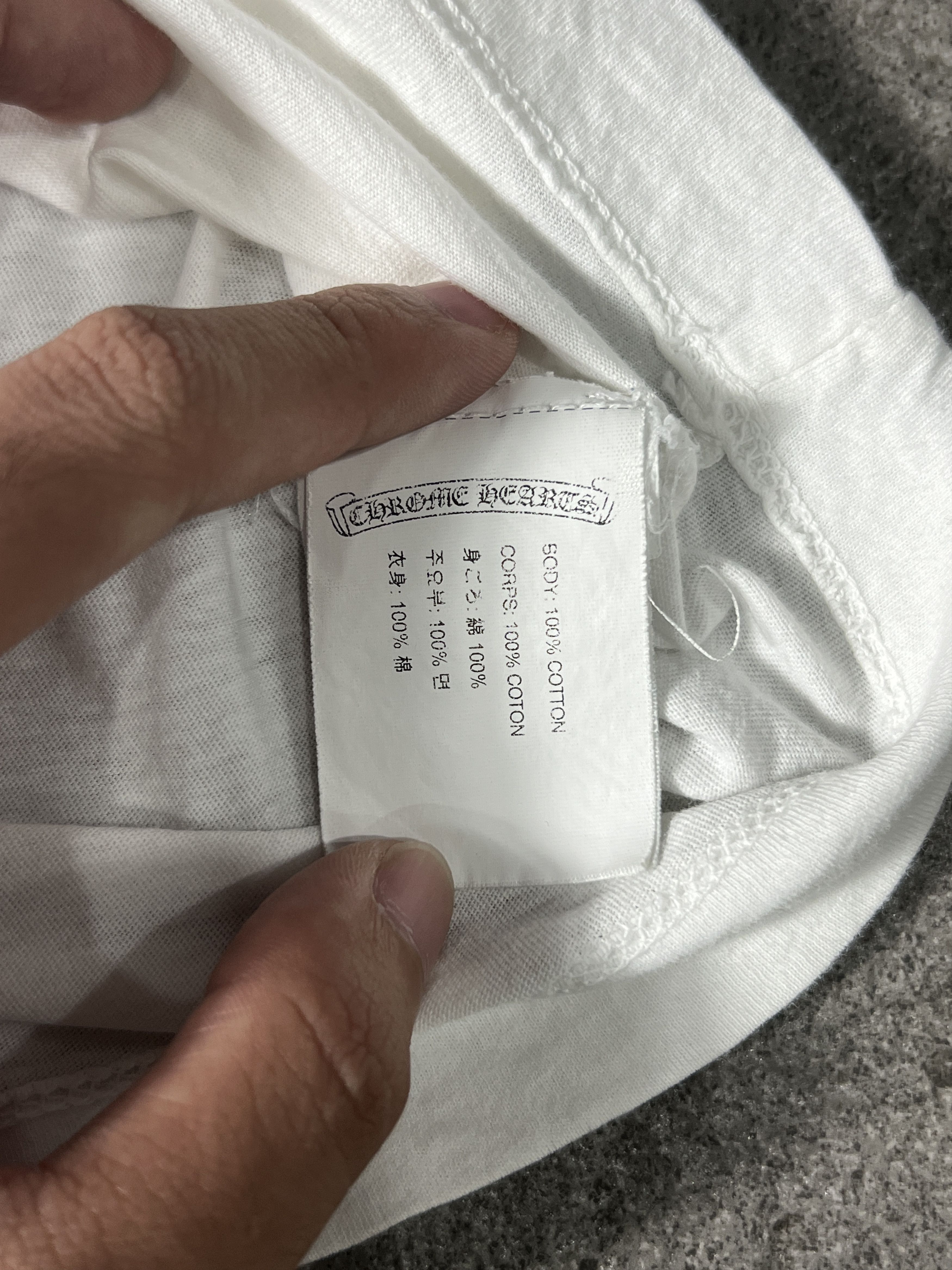 Chrome Hearts Chrome Hearts Small Logo Tee White Medium USA Size US M / EU 48-50 / 2 - 4 Thumbnail