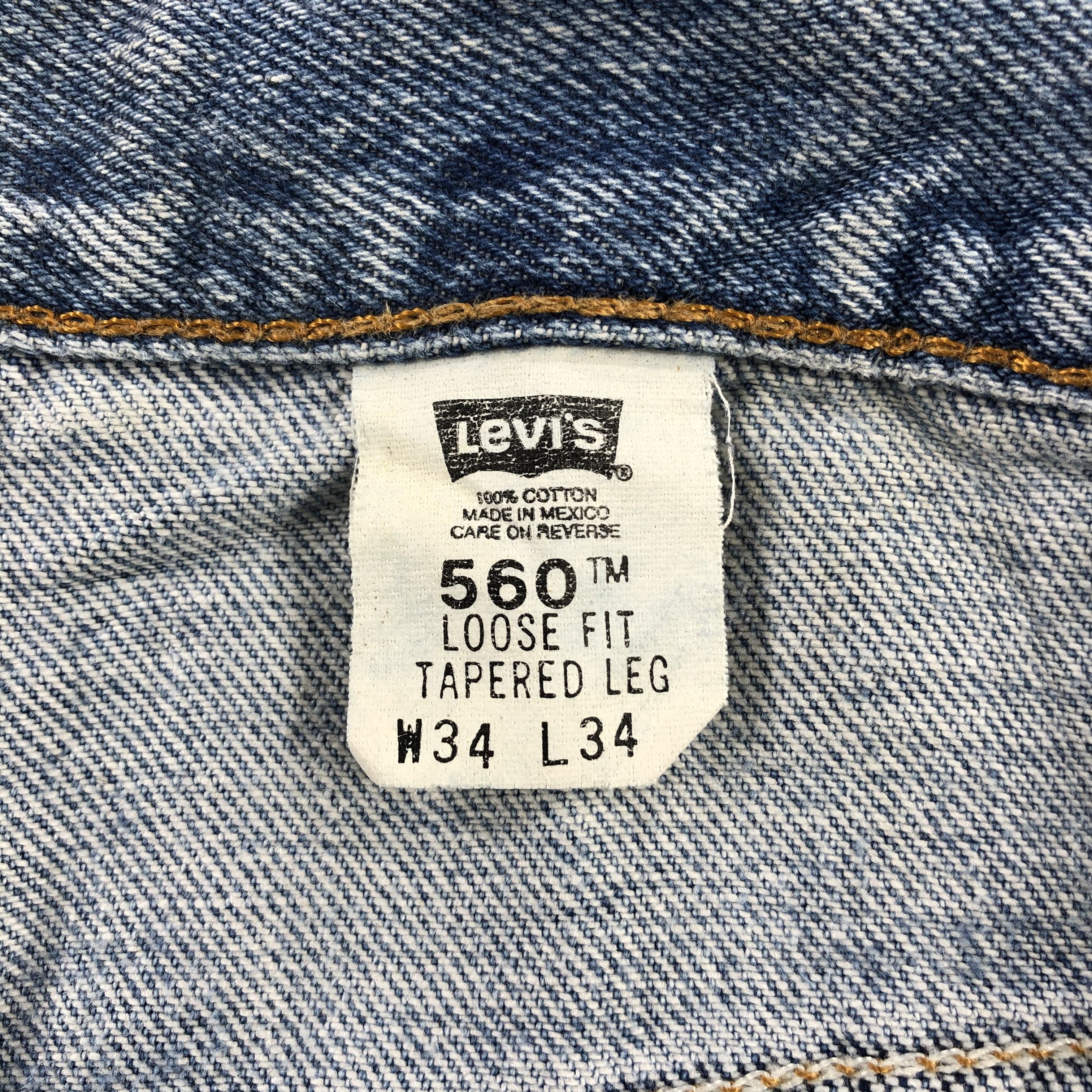 Levi's Vintage Levis 560 Jeans Medium Wash Denim KJ918 Size US 34 / EU 50 - 13 Thumbnail