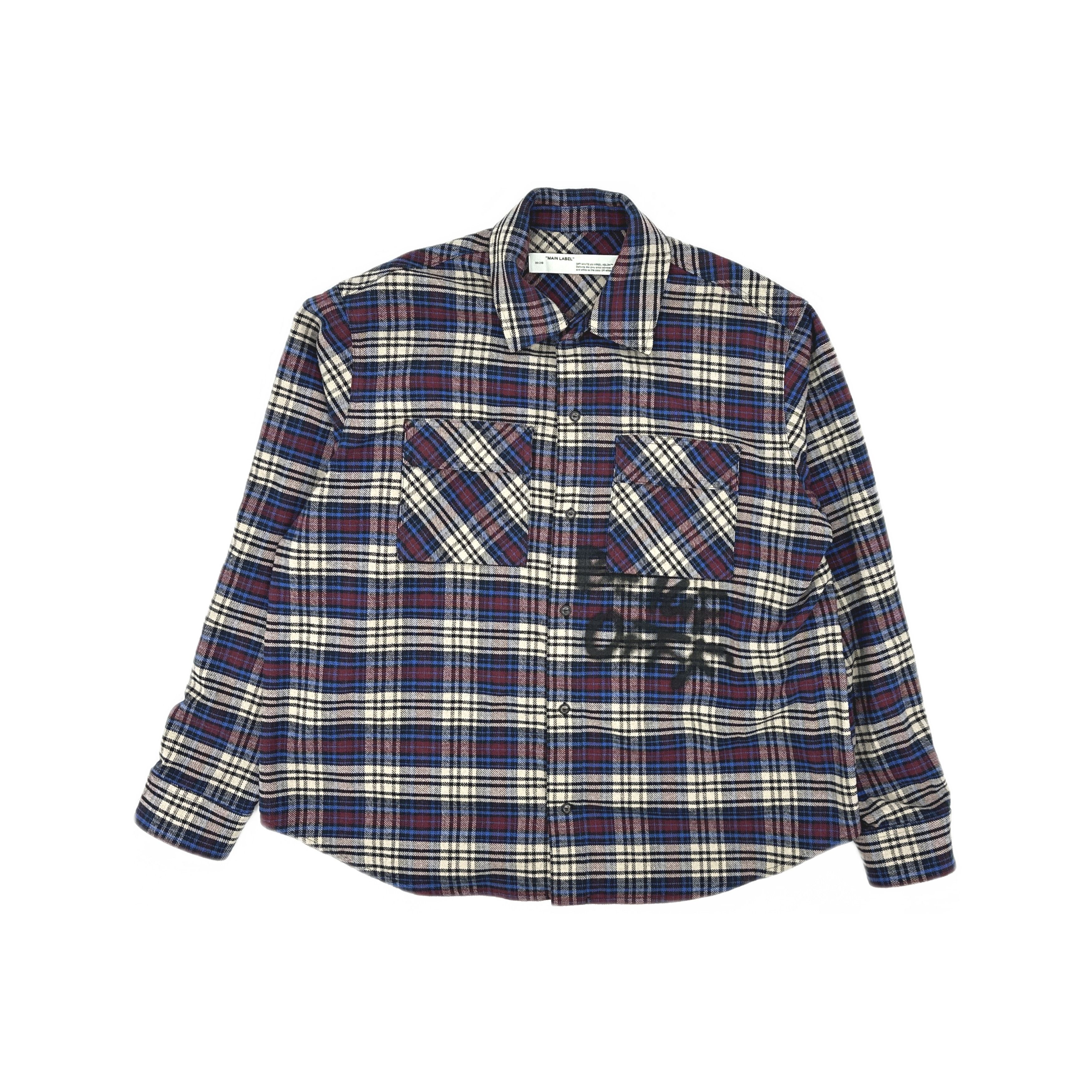 Off-White OFF-WHITE Plaid Print Shirt Size M Size US M / EU 48-50 / 2 - 1 Thumbnail