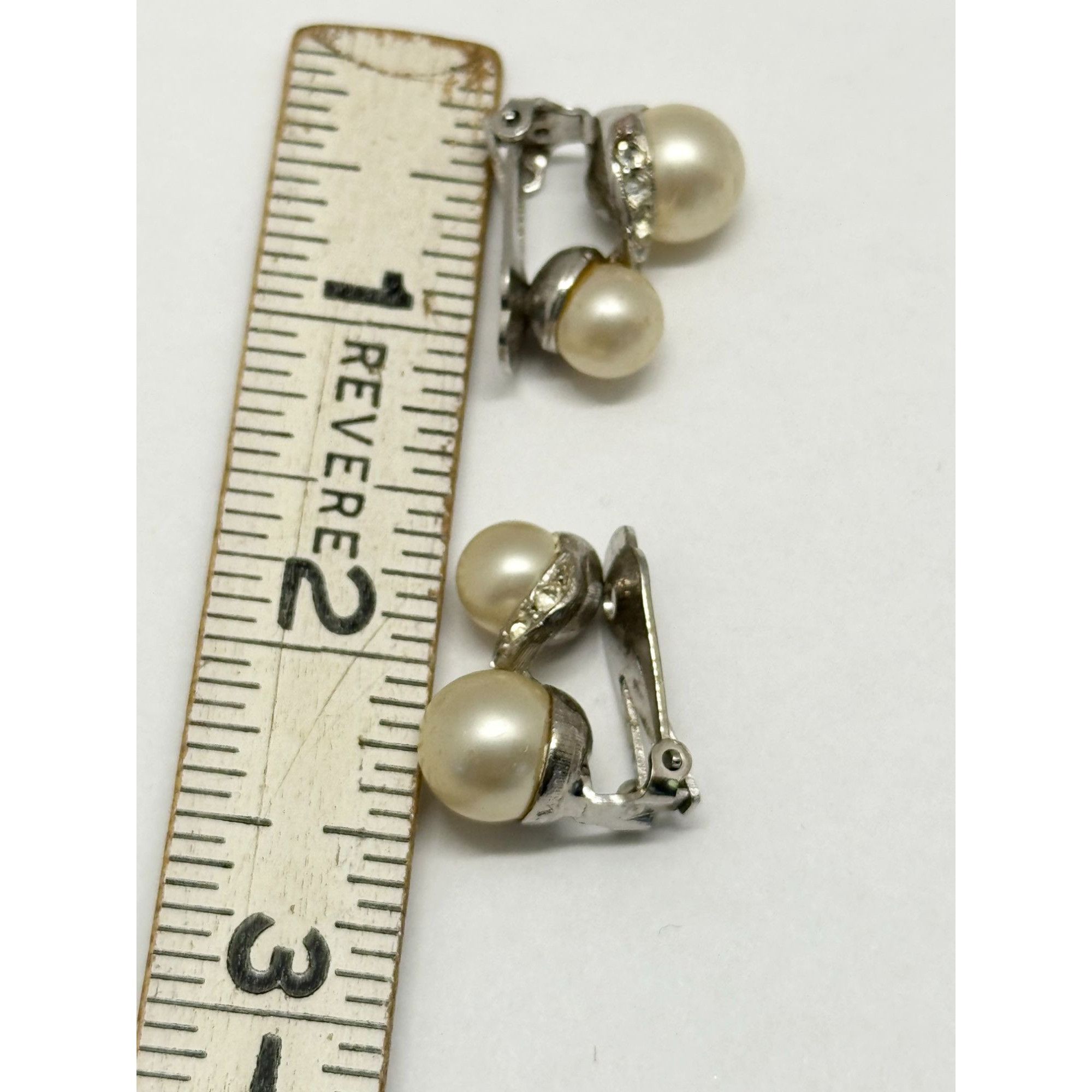 Vintage Vintage Marvella pearl rhinestone earrings Size ONE SIZE - 5 Thumbnail