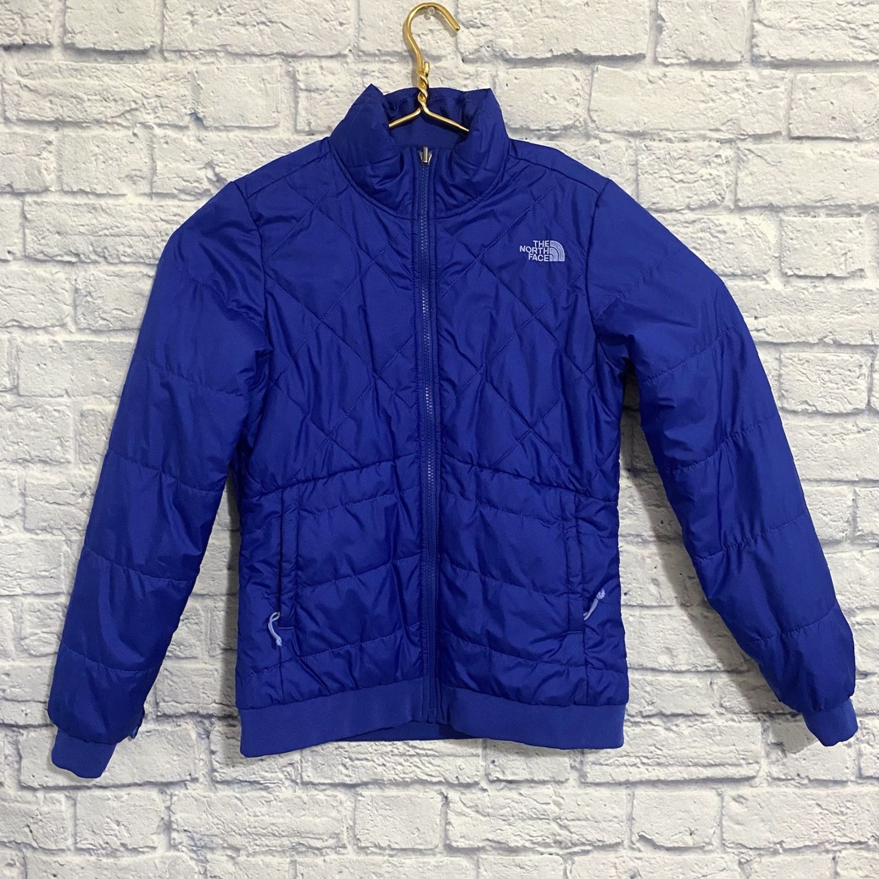 The North Face VINTAGE The North Face 3 in 1 Jacket HyVent Hooded Jacket Womens Small White/Blue Jacket Womens Mens Ladies Size S / US 4 / IT 40 - 2 Thumbnail