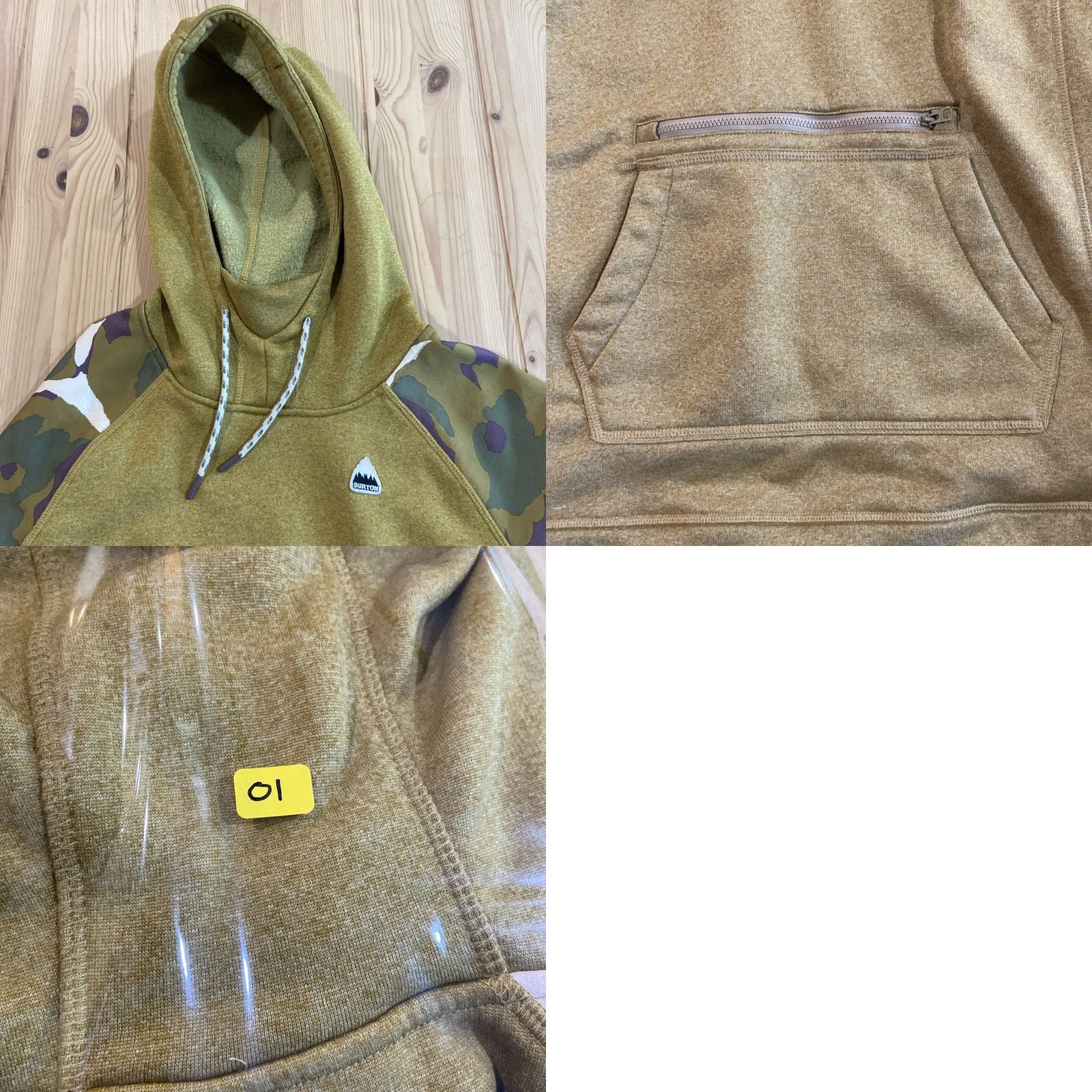 Burton Burton Mens Small Weatherproof Fleece Lined Pullover Hoodie Camo Size US S / EU 44-46 / 1 - 8 Thumbnail