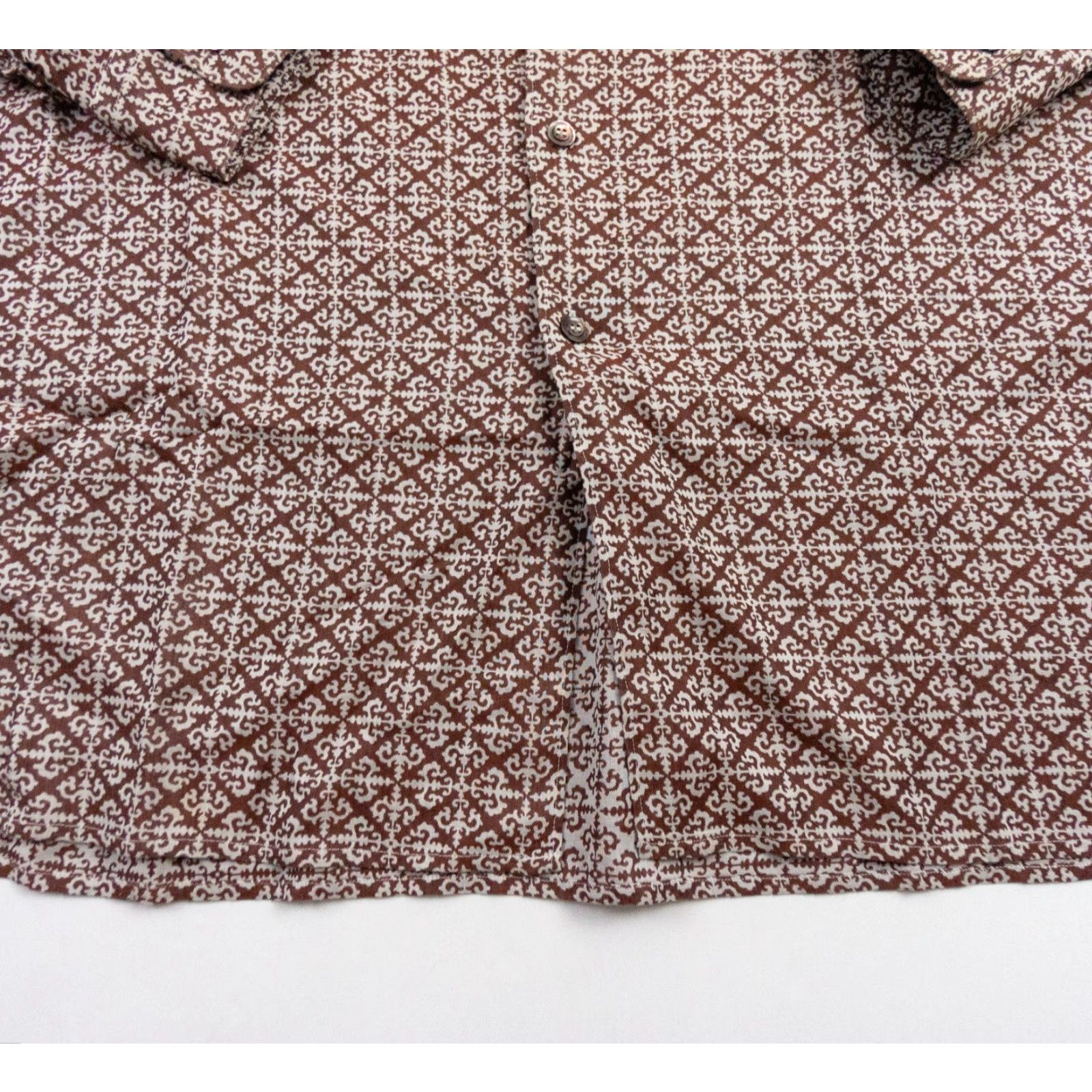 Ermenegildo Zegna VINTAGE Ermenegildo Zegna Men's Button-Down Shirt Long Sleeve Collared Casual Business Formal Travel Brown Cotton Large Mens Size US L / EU 52-54 / 3 - 3 Thumbnail