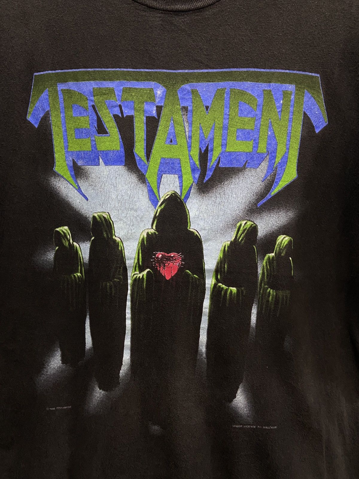 Band Tees Vintage 90s TESTAMENT Thrash Metal brockum TOUR TShirt Size US L / EU 52-54 / 3 - 4 Thumbnail