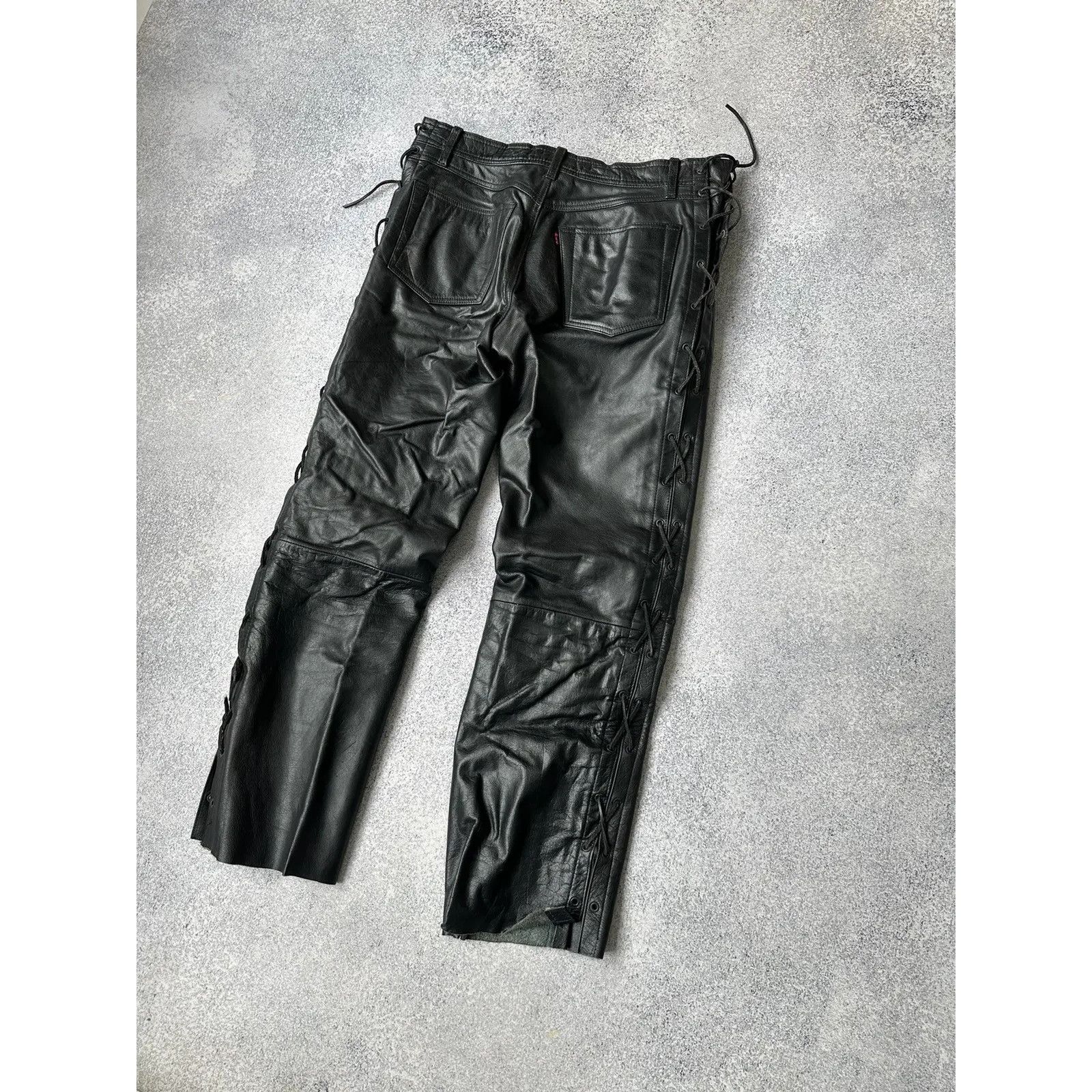Vintage VTG Genuine Leather Nashville Leather Company Rock Pants Size US 32 / EU 48 - 10 Thumbnail
