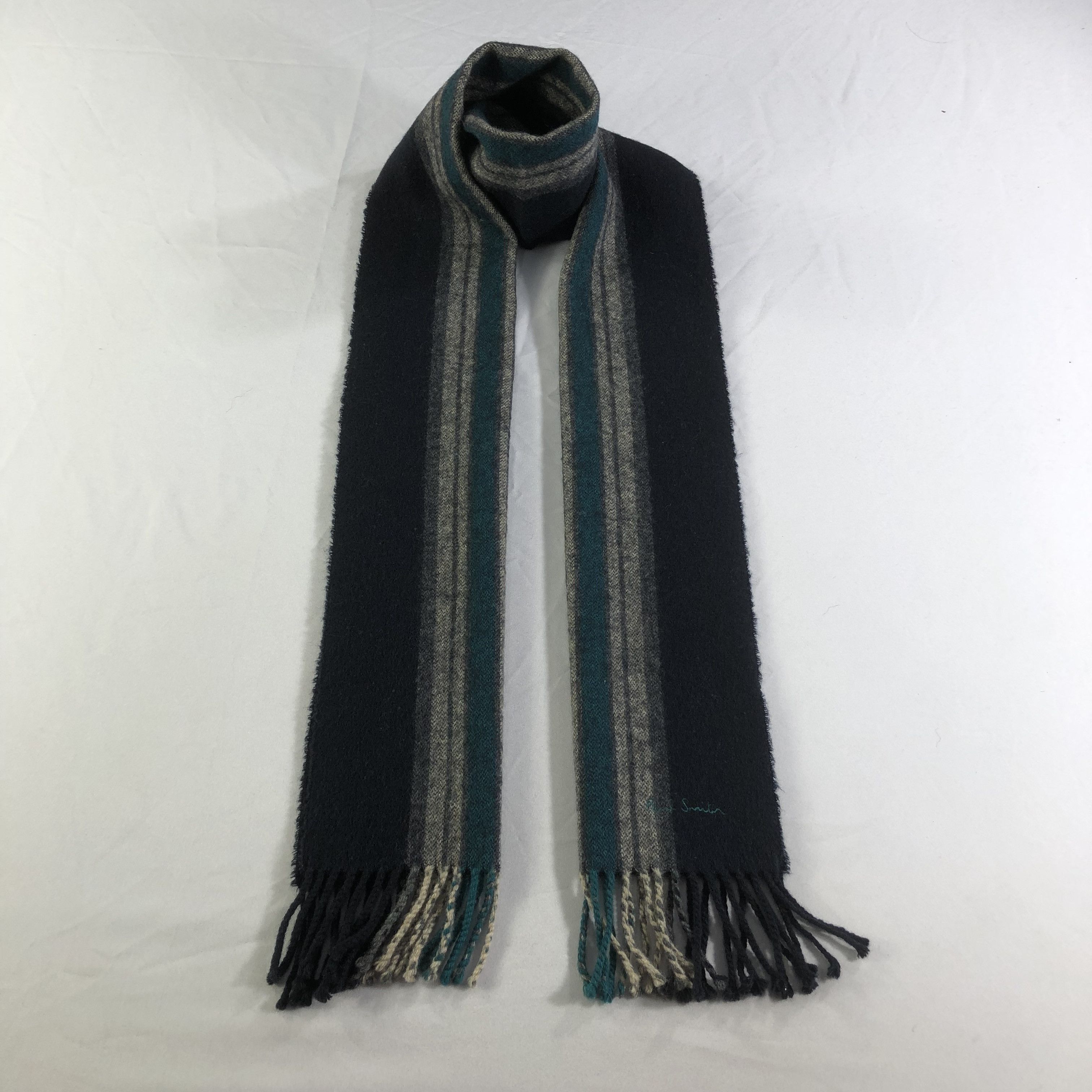 Paul Smith Paul Smith Stripes Wool Scarf Muffler V1664 Size ONE SIZE - 1 Thumbnail