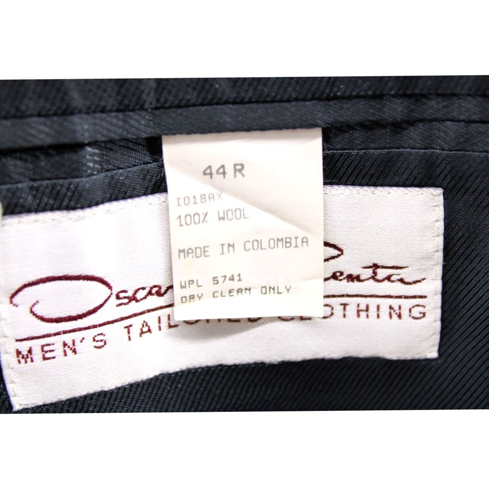 Oscar De La Renta VINTAGE Oscar de la Renta Men’s Blazer Navy Blue 44R Two Button Brass Button Wool Coat/Jacket Size 44R - 7 Thumbnail