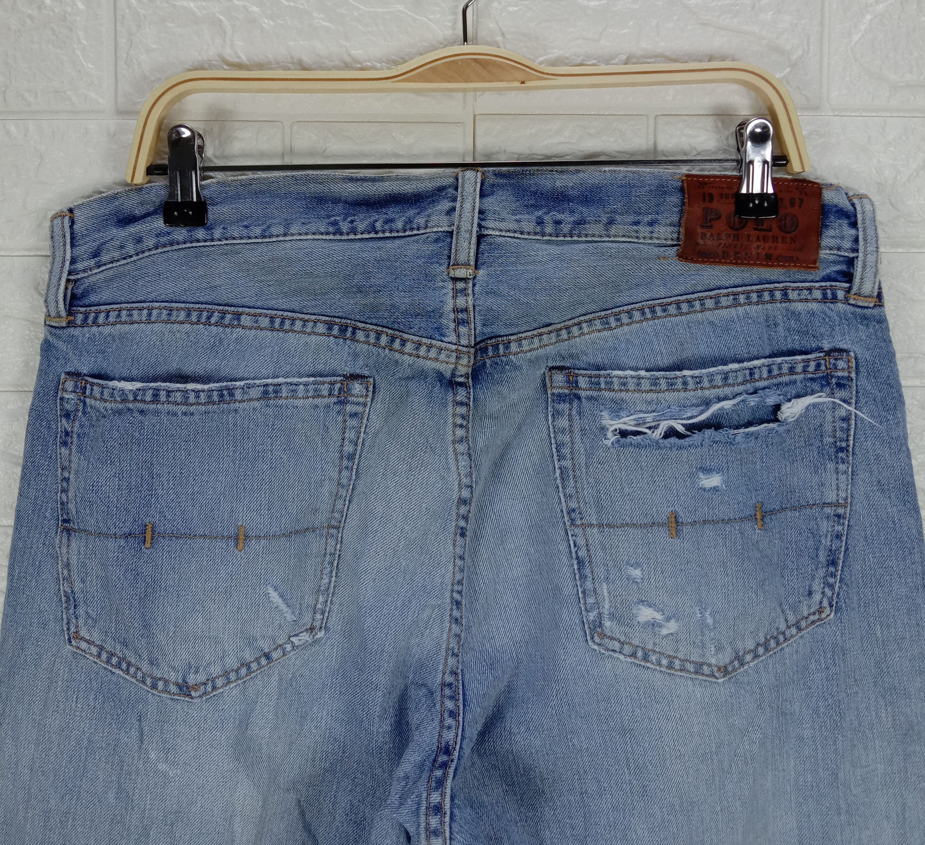Polo Ralph Lauren Vintage Polo Ralph Lauren Light Wash Distressed Jeans Size US 34 / EU 50 - 6 Thumbnail