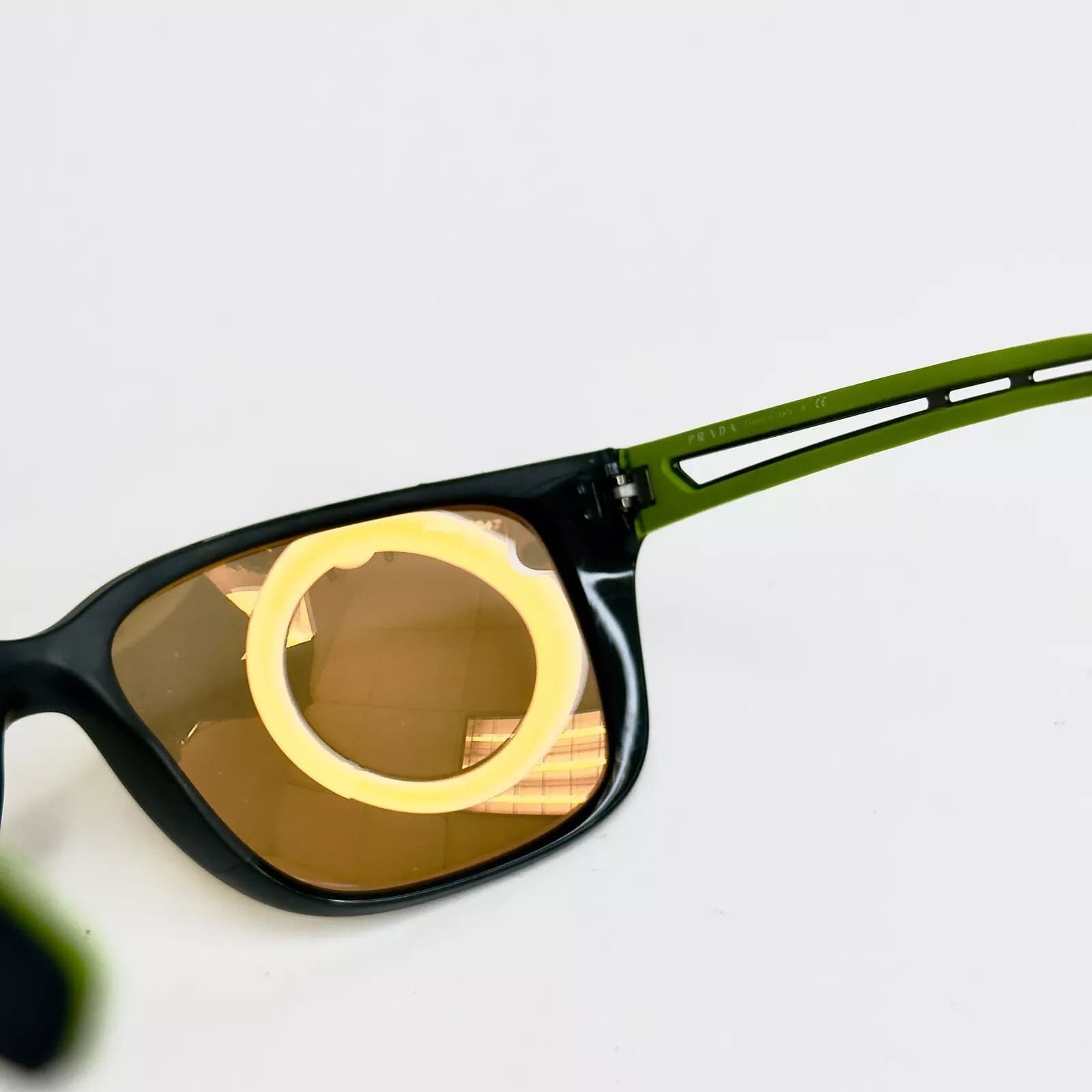 Prada PRADA 03T LINEA ROSSA PS03TS Black Yellow Sport Sunglasses Size ONE SIZE - 4 Thumbnail