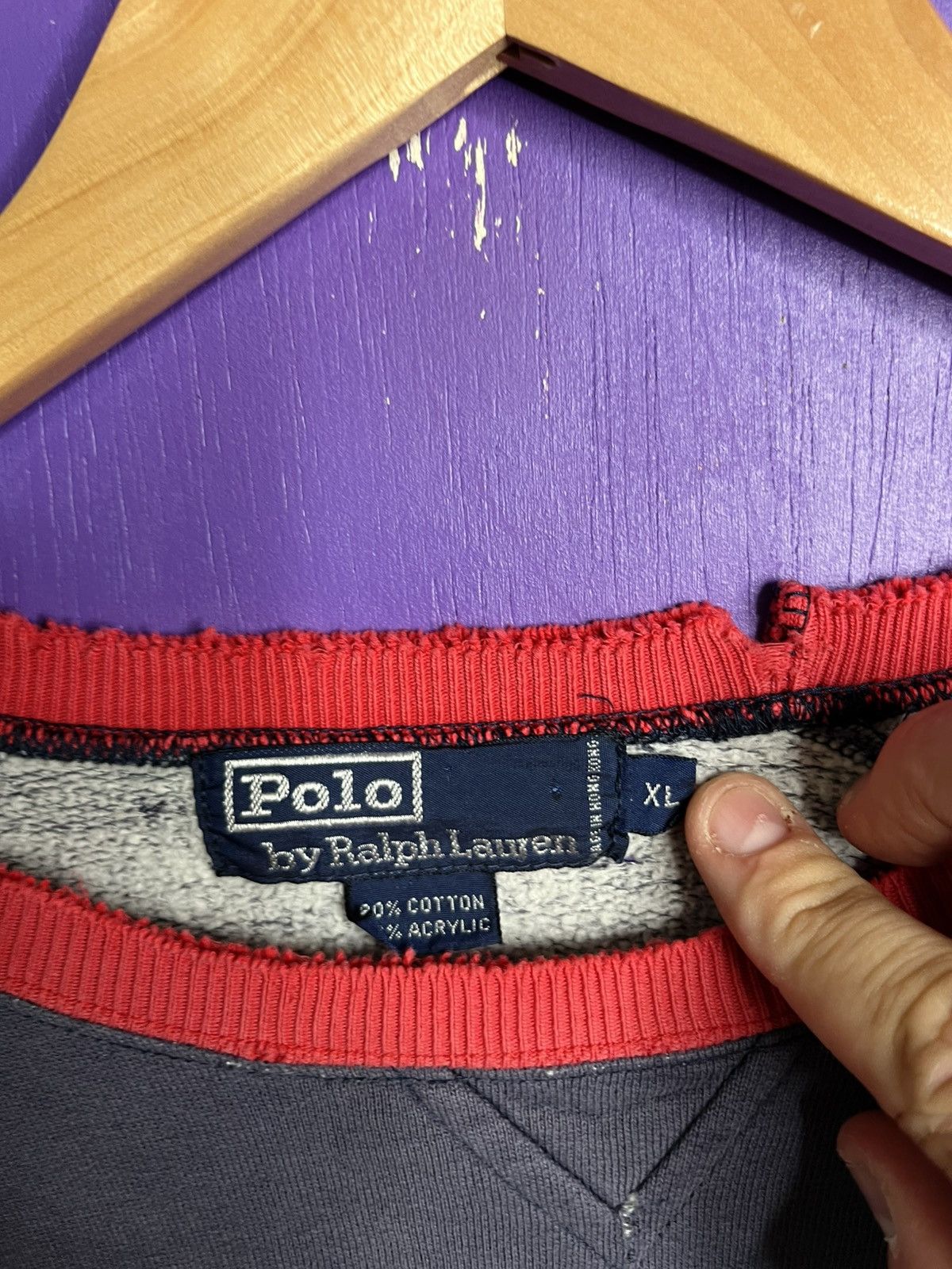 Polo Ralph Lauren × Vintage Vintage 90s Polo Ralph Lauren striped crewneck Size US XL / EU 56 / 4 - 4 Thumbnail
